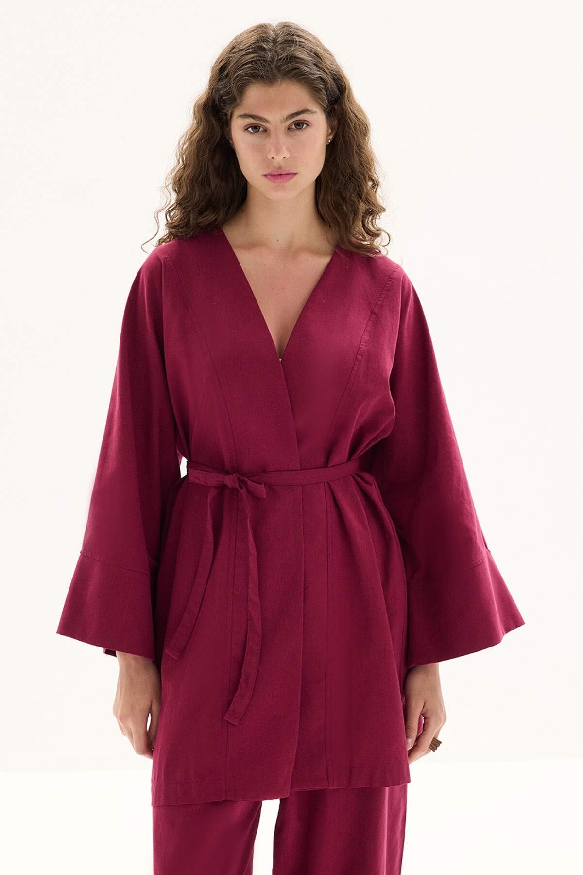 Hooopstore Naturel Bordo Kimono