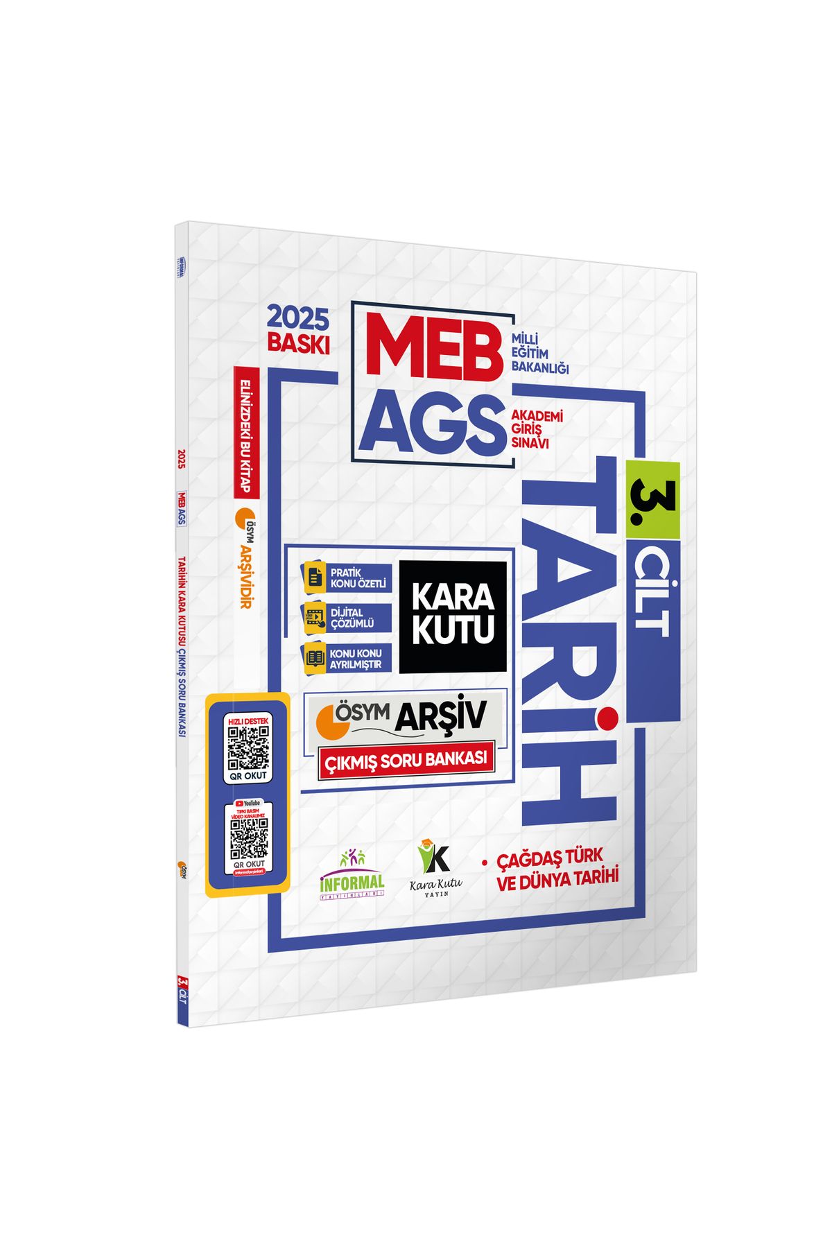 Karakutu Yayınları 2025 MEB-AGS TARİHin Kara Kutusu 3.Cilt ÖSYM Çıkmış Soru Havuzu Bankası Konu Özetli Video