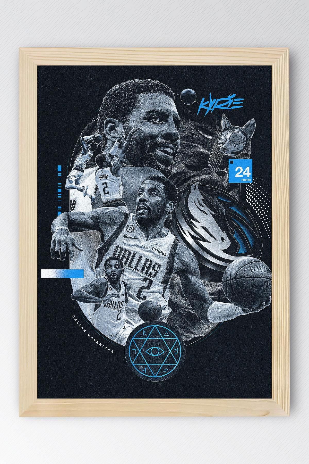 Saturn Kyrie Irving Çerçeveli Tablo - Basketbol NBA Posteri Tablo