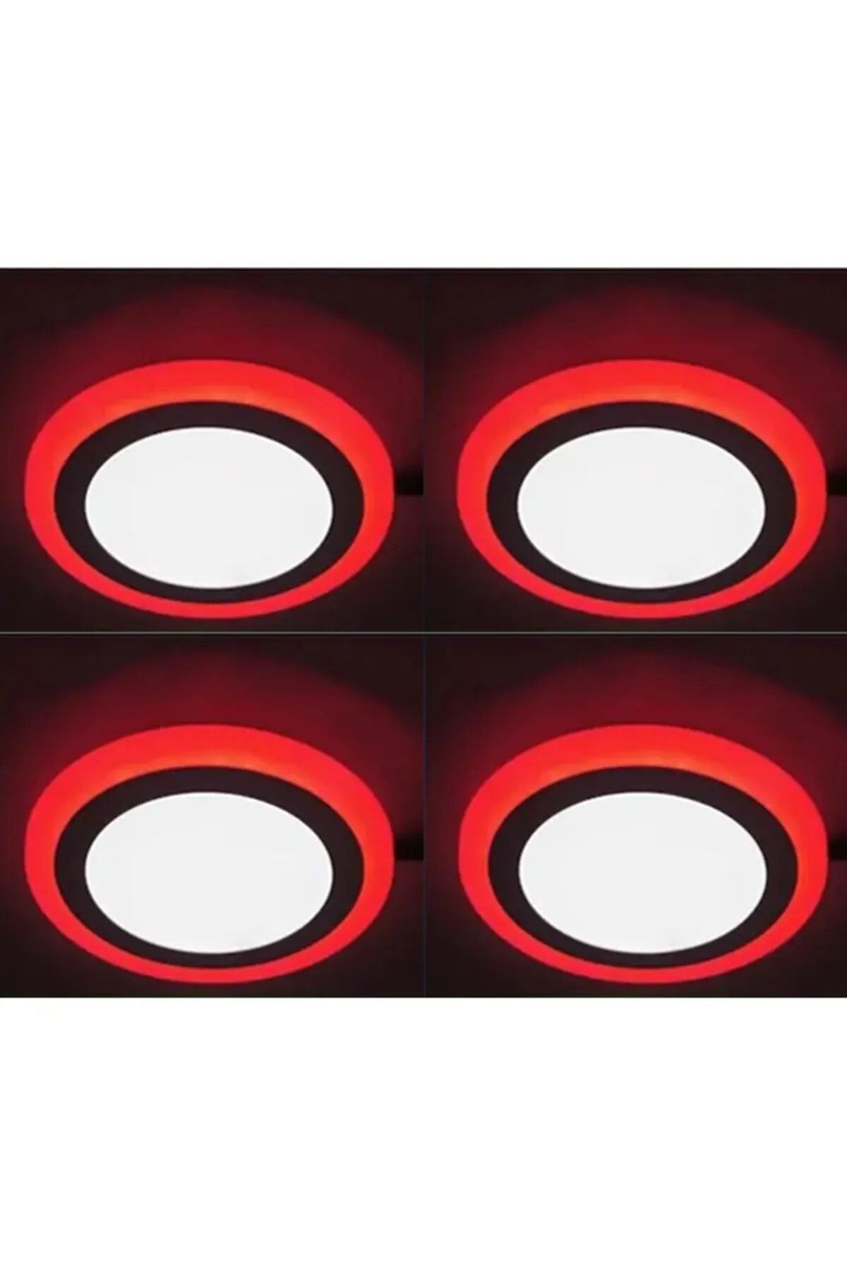 SUN LUVY Kırmızı Beyaz Slım Led Panel 3+3 Watt Çift Renkli Led Panel