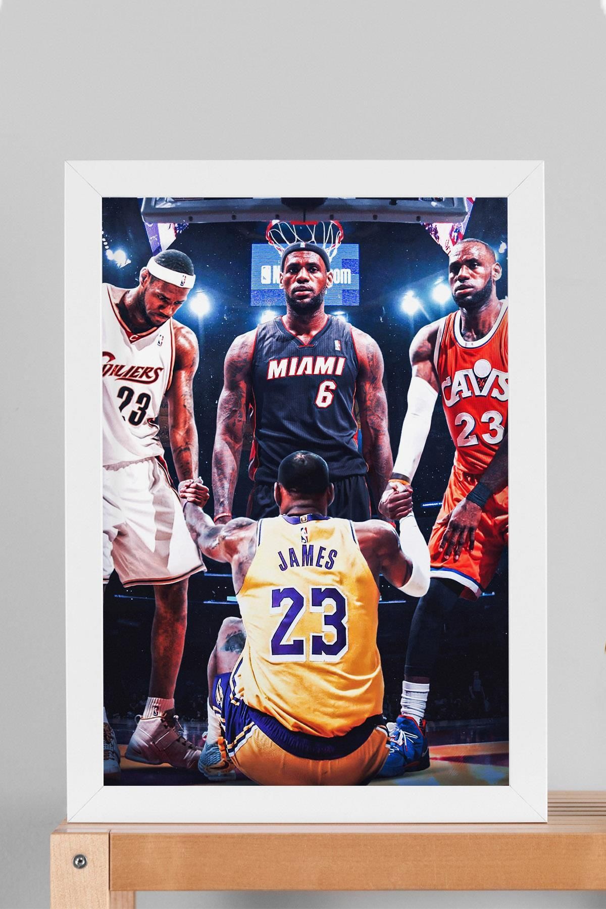 Saturn LeBron James Çerçeveli Tablo - Basketbol NBA Posteri Tablo