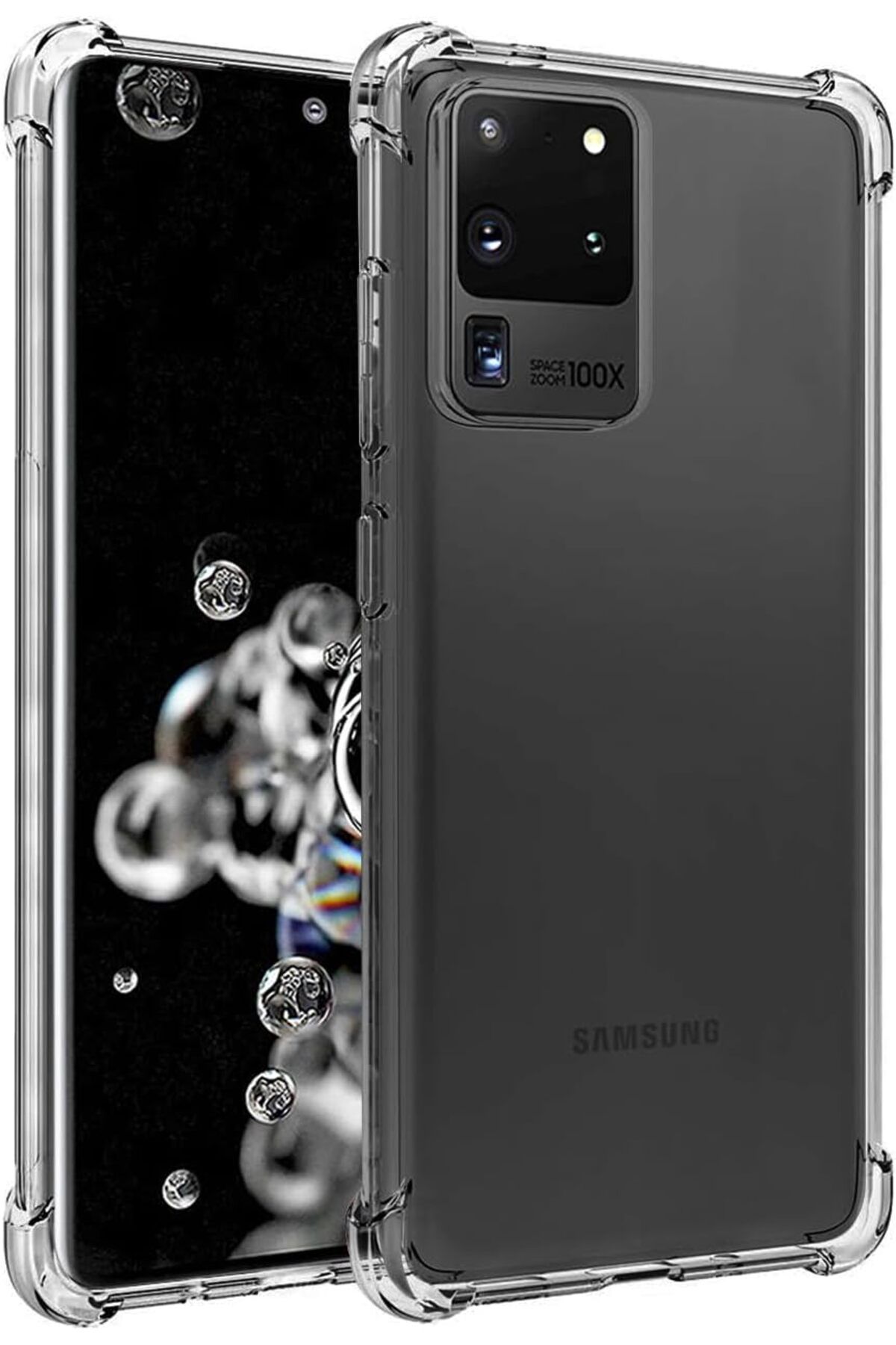 Ehr. Samsung Galaxy S20 Ultra Uyumlu Darbe Önleyici Sararmaya Dayanıklı Airbag Korumalı Ultra Slim TPU Şe