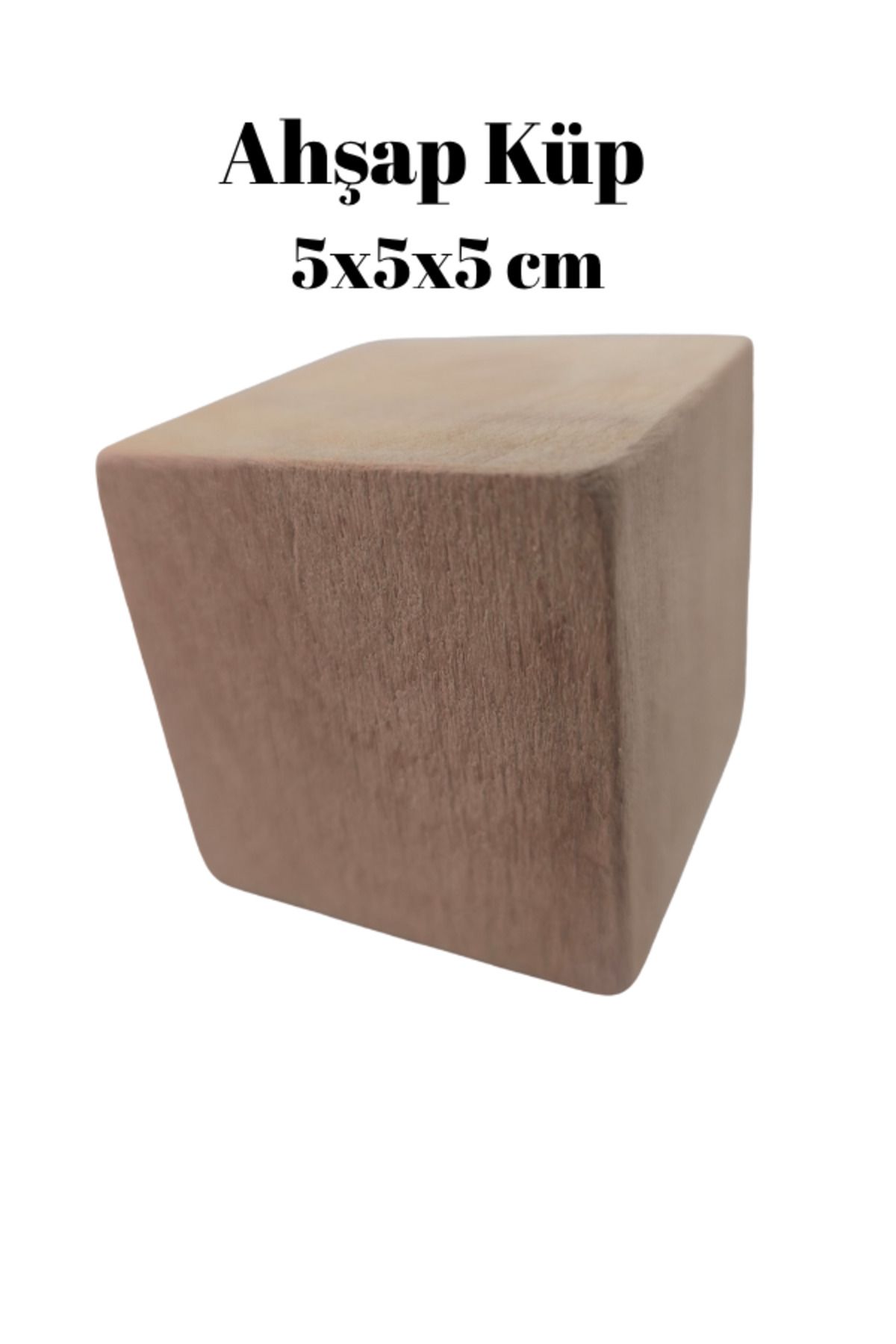 Woodext Ahşap 6'lı Küp Bloklar 5x5x5 Cm Oyun Dekor Istifleme Küpleri Ahşap Oyuncak