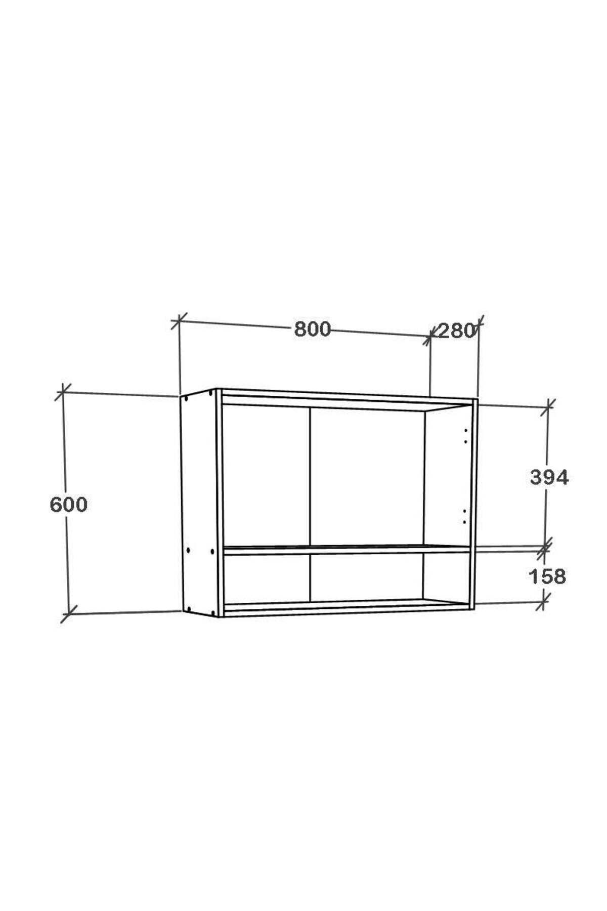 haaus.ro-Corp Superior haaus Berna, 2 Usi, cu spatiu, Alb, 80 x 30 x 60 cm 3