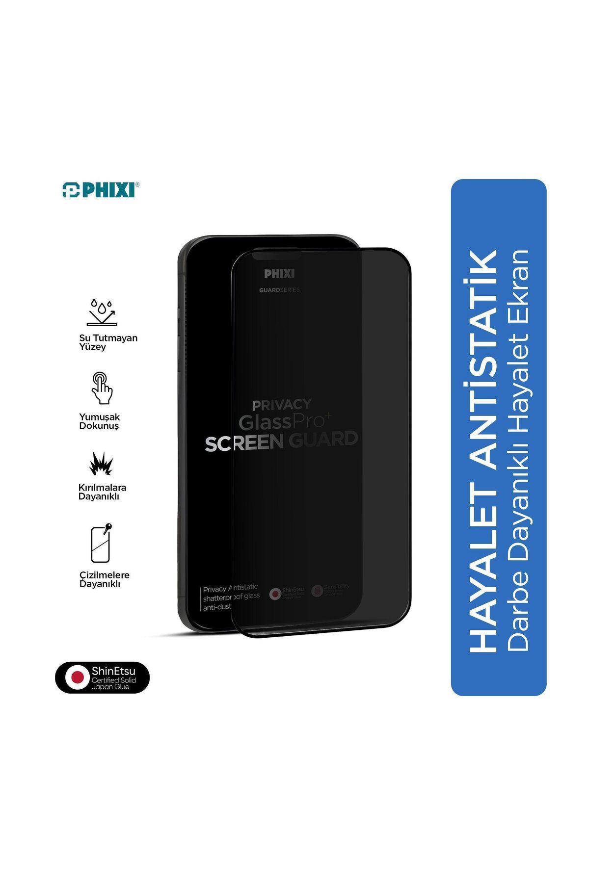 Phixi Premium Guard Hayalet Cam Ekran Koruyucu – Samsung S24 FE Uyumlu | Antistatik, Su Tutmaz, Tam