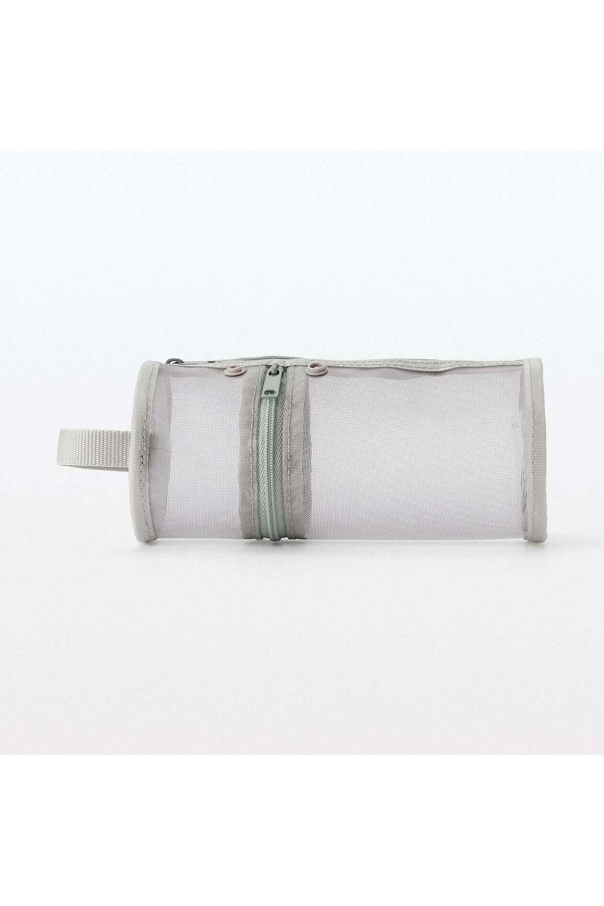 Muji-Nylon Mesh Vertical/Horizontal Pen Case, W7.5 x H17.7 cm 2