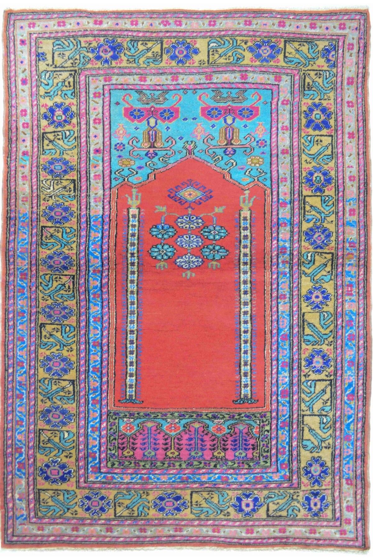 Handmade El Dokuma Kayseri Mihraplı Halı 87x127 cm (1.05 m²)