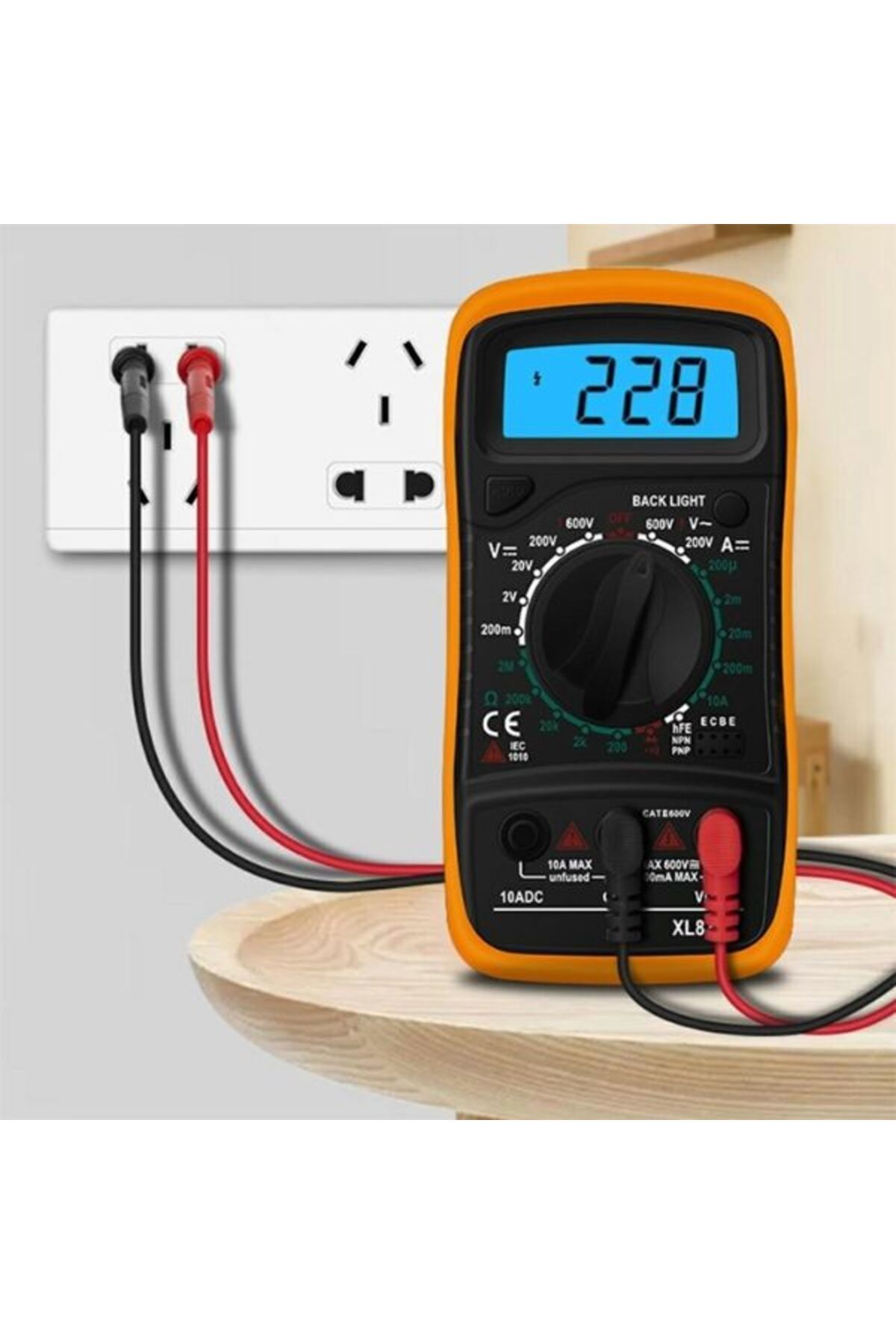 divendi-ro-Digital multimeter with LCD display - Black/Red 6