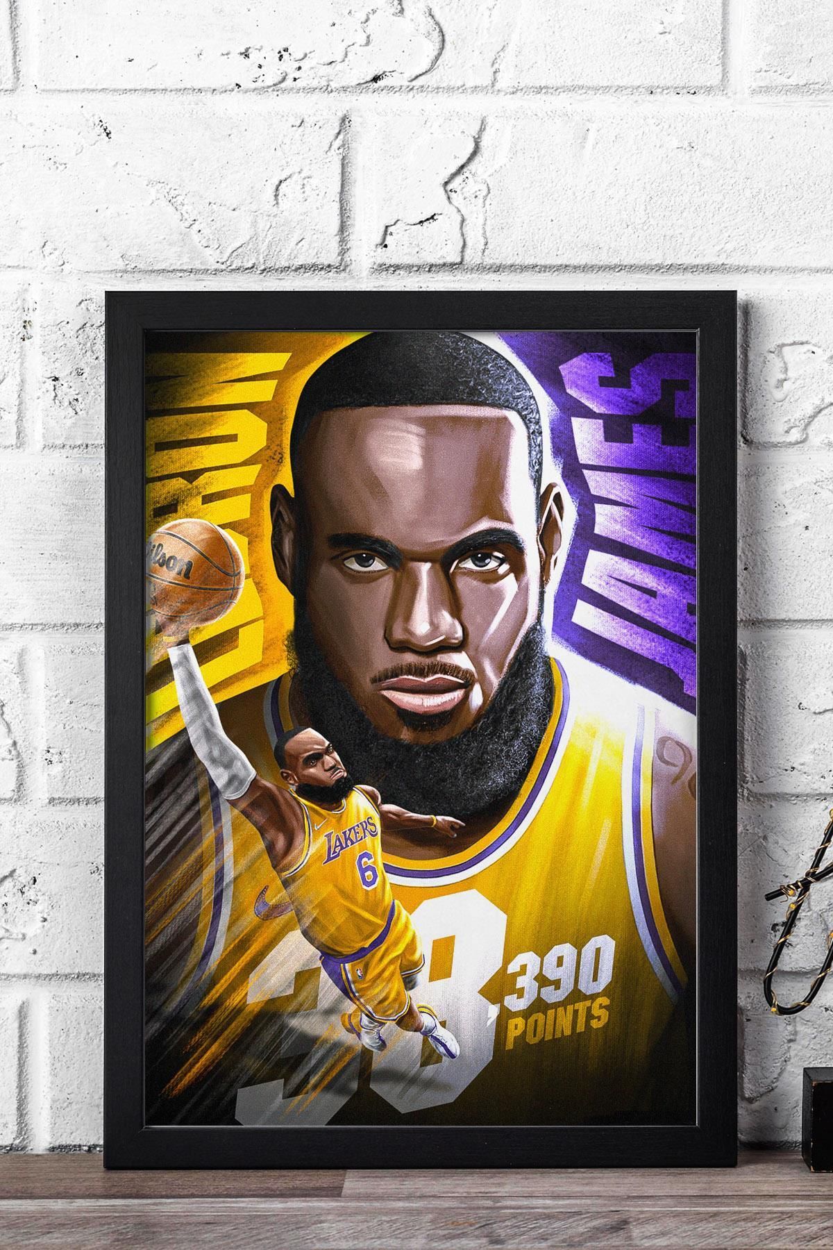Saturn LeBron James Çerçeveli Tablo - Basketbol NBA Posteri Tablo