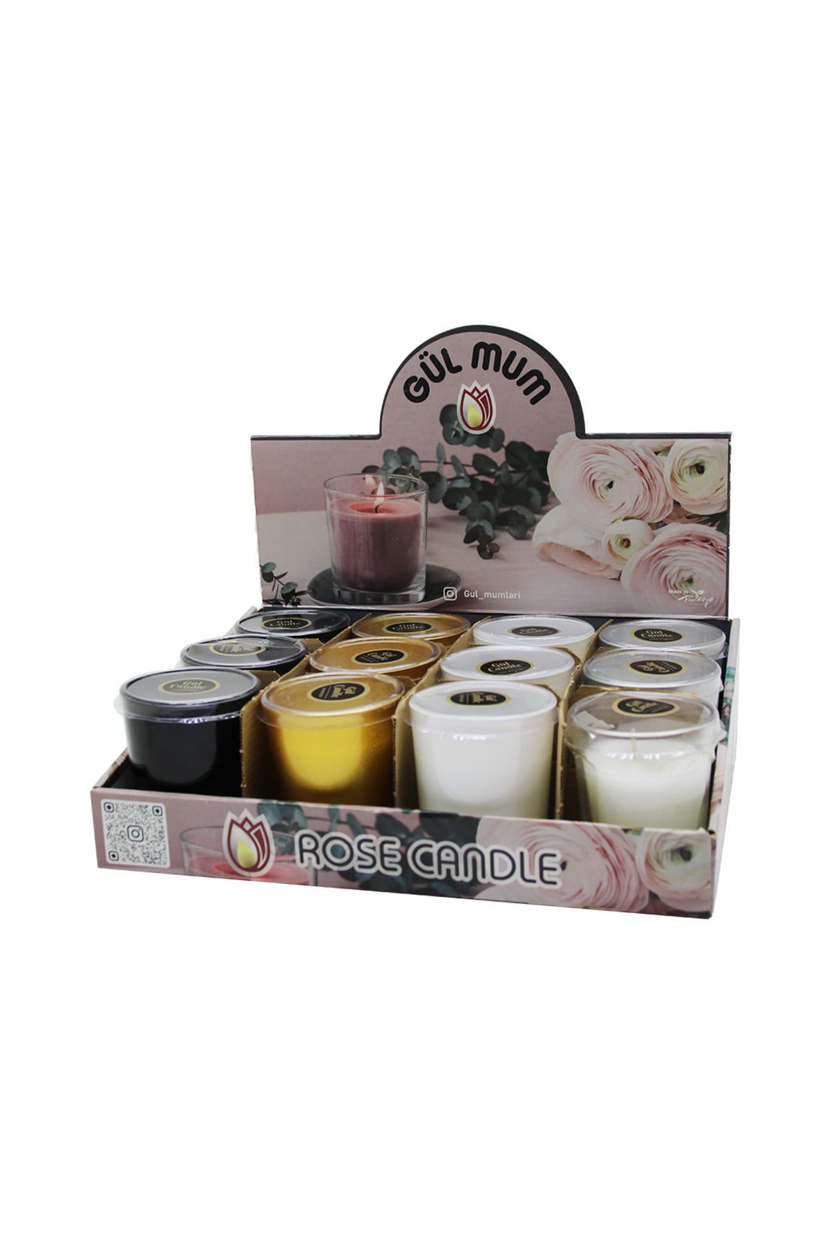 Mena Rise TuonShop RENKLİ CAM BARDAK KOKULU MUM 1122991