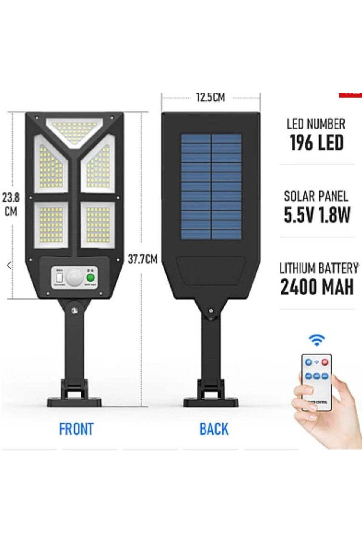 divendi-ro-Solar street lamp LF-1912B COB, wall mounted, for outdoor use 3