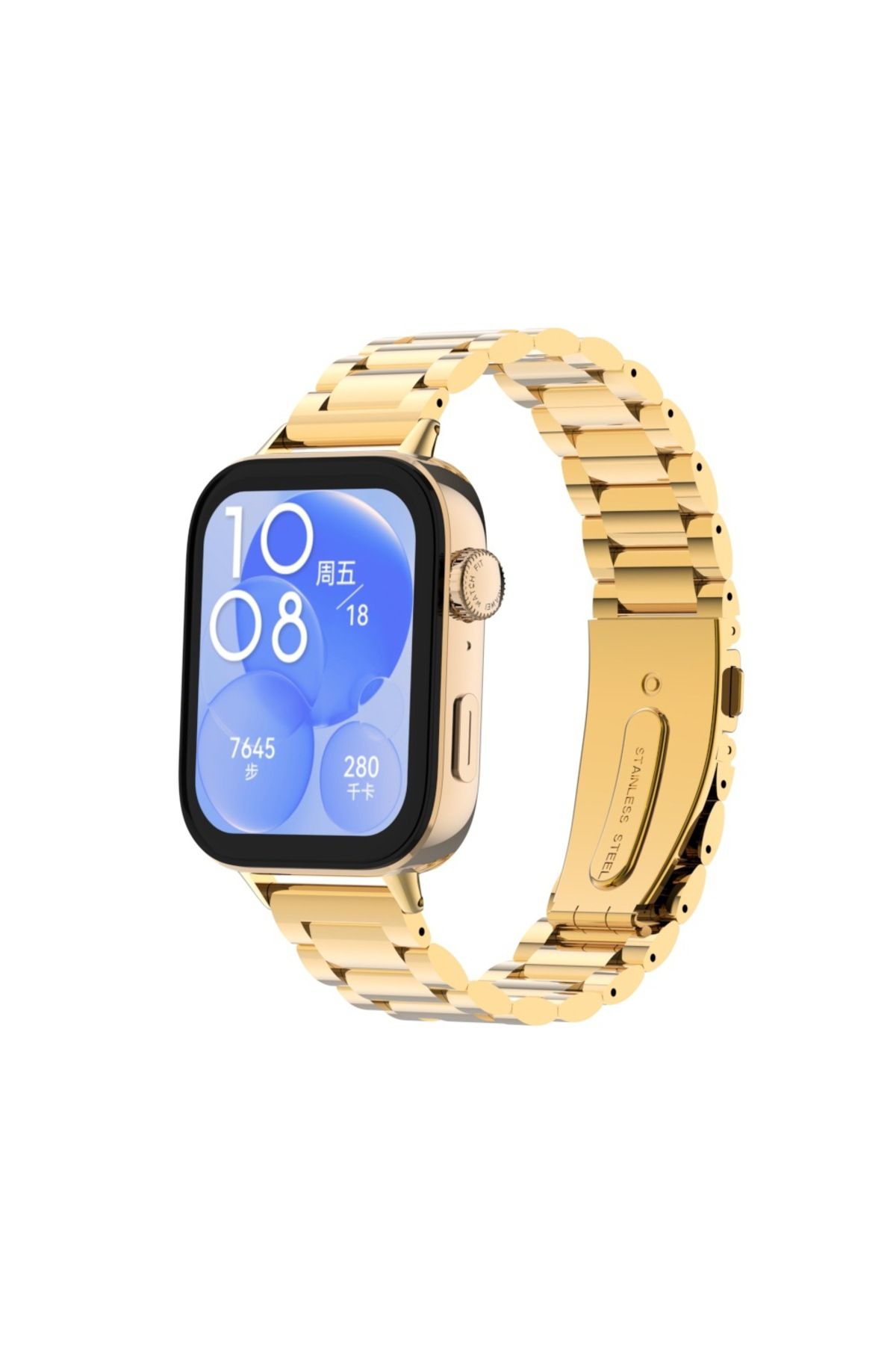 redmud teknoloji Huawei Watch Fit 4 İle Uyumlu Paslanmaz Çelik Kordon Ayarlanabilir Metal Kayış + Ayarlama Aparatı