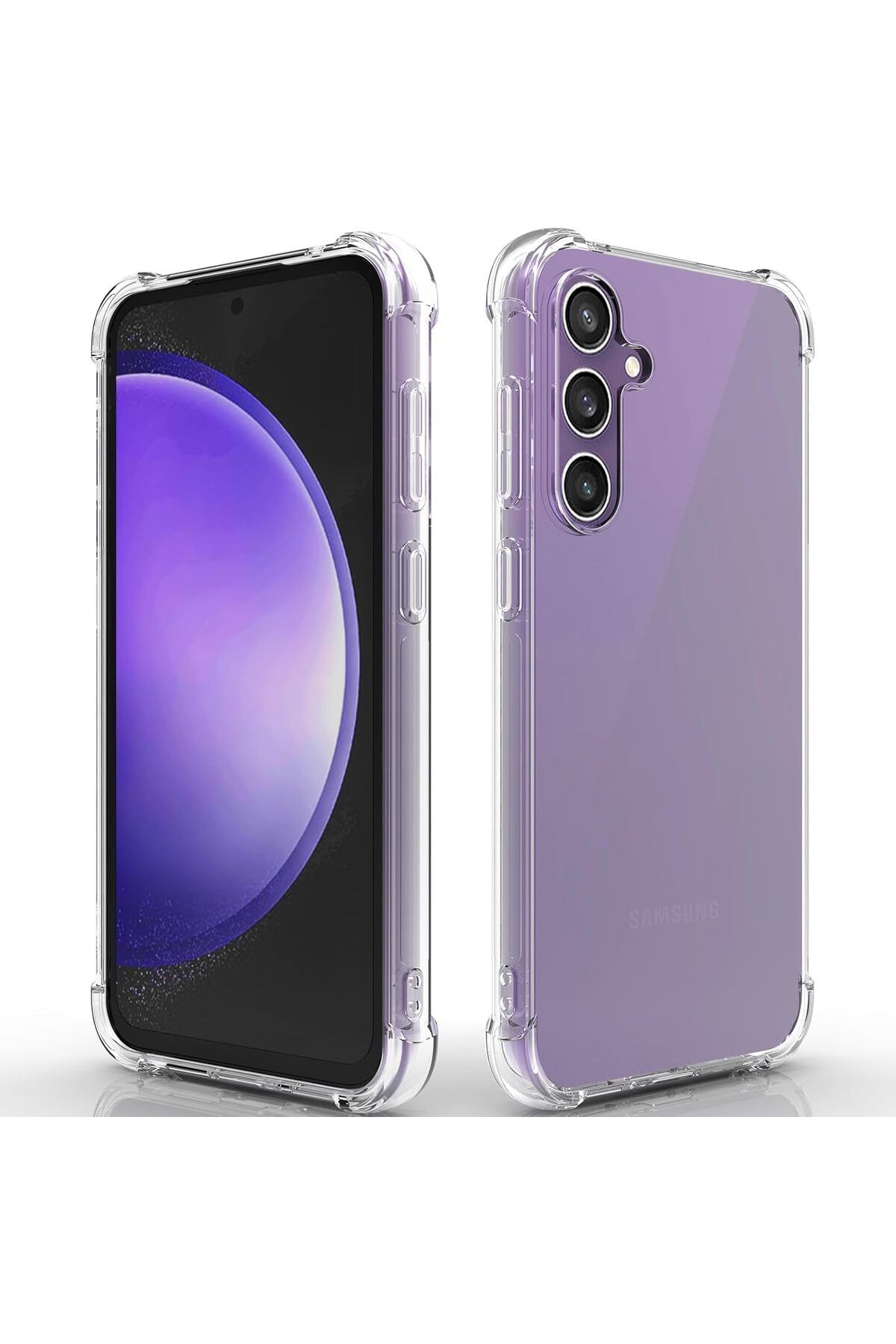 Ehr. Samsung Galaxy S23 FE Uyumlu Darbe Önleyici Sararmaya Dayanıklı Airbag Korumalı Ultra Slim TPU Şeffa