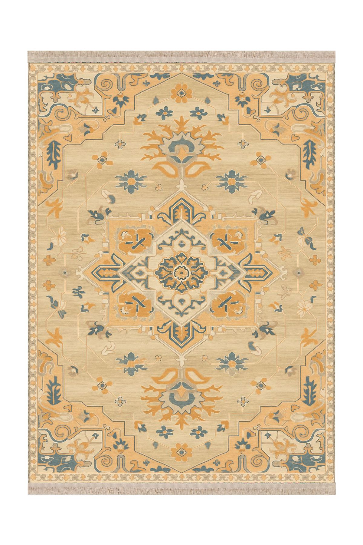 Rugs Modern Halı MOSSO Sarı Geleneksel Desenli Dokuma Taban Modern Dekoratif Halı mosso07