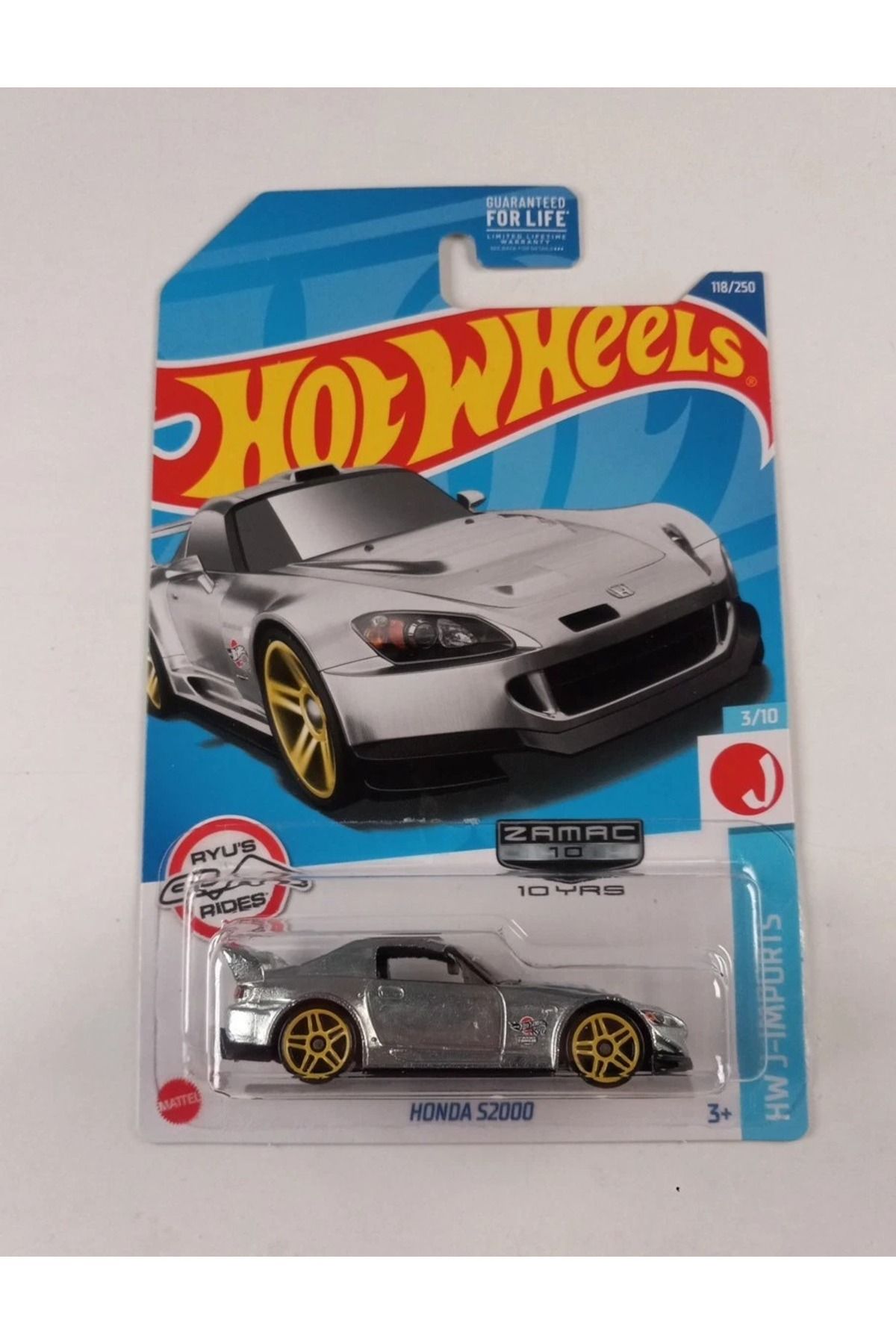 HOT WHEELS Honda S2000 Zamac – Ryu’s Rides HW J-Imports 3/10 Koleksiyon Arabası
