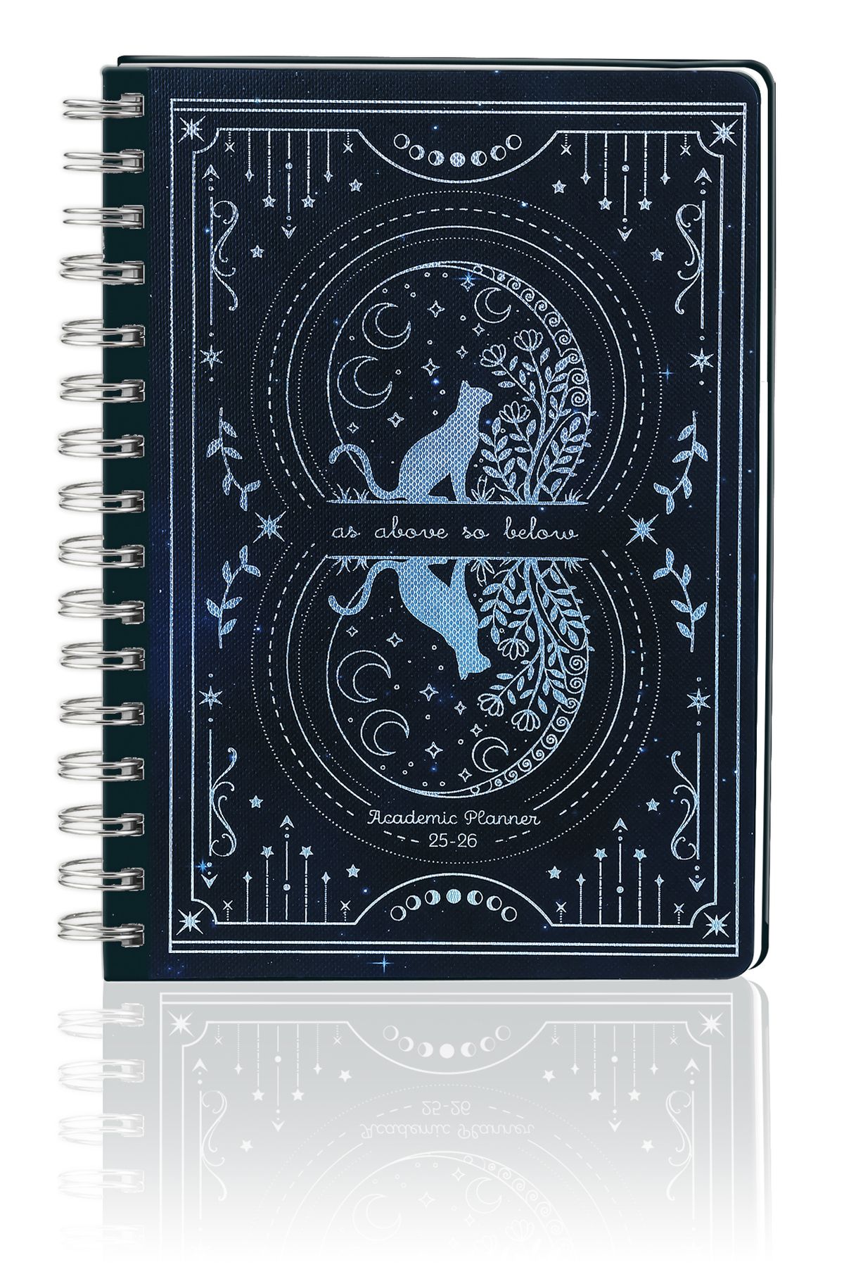 Victoria's Journals Akademik Ajanda-2025–2026 | A5 | Spiralli | Ayraçlı | Premium 100 gr. | Moonmirror