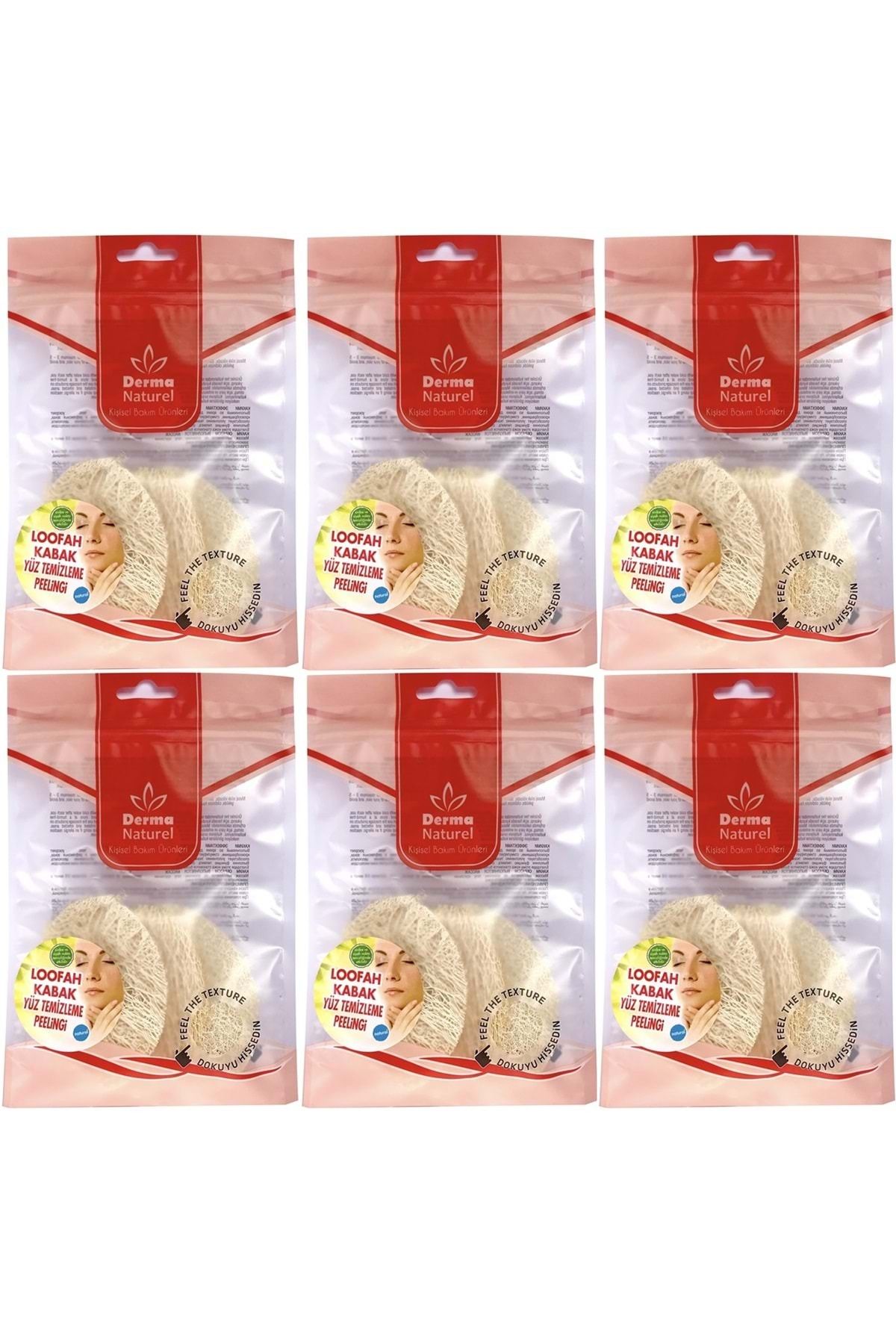 Derma Naturel Loofah Yüz Temizleme (Sivilce ve Siyah Noklar için) Peeling MS-06 (6 Lı Set)
