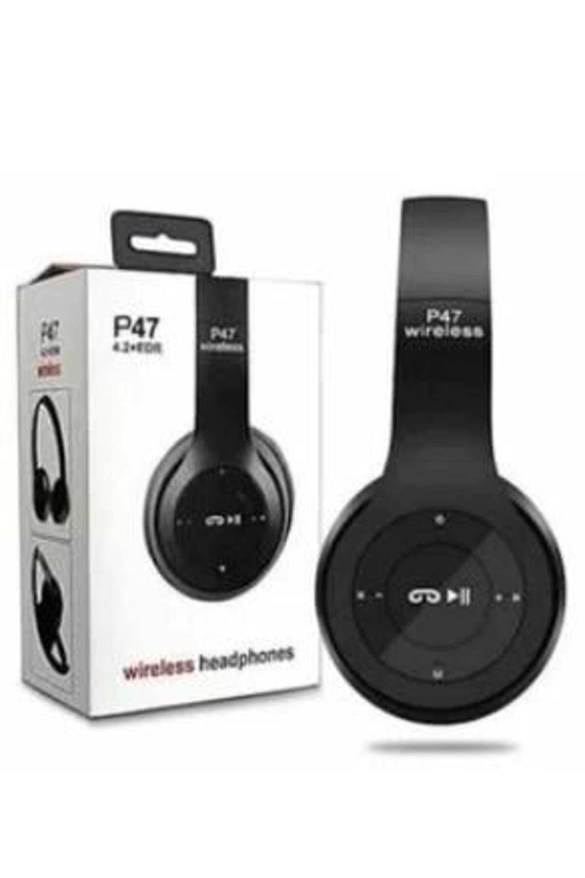 Proskit Luxury, Katlanabilir Kablosuz Bluetooth Kulaklık Siyah Renk Carboon P47