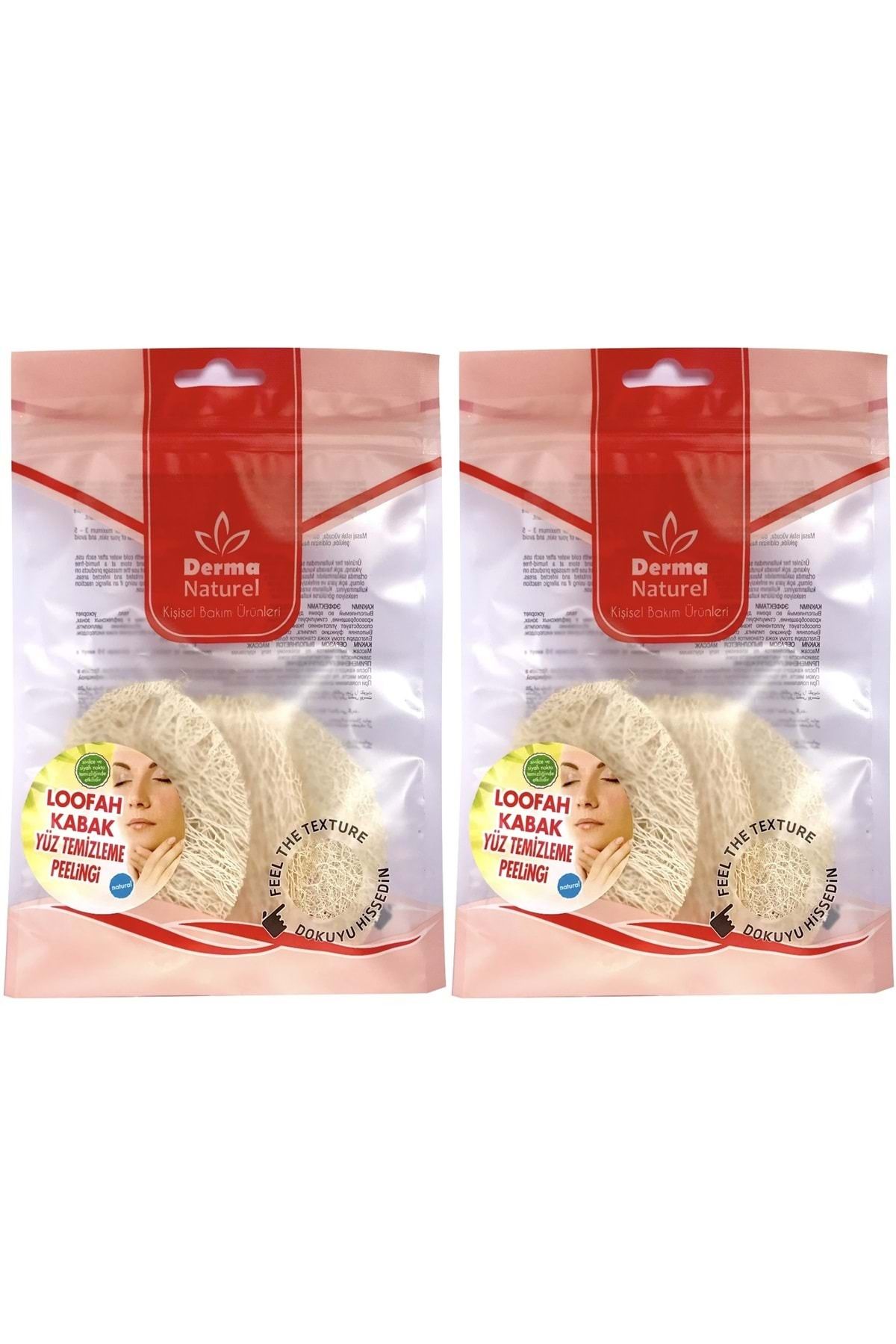 Derma Naturel Loofah Yüz Temizleme (Sivilce ve Siyah Noklar için) Peeling MS-06 (2 Li Set)