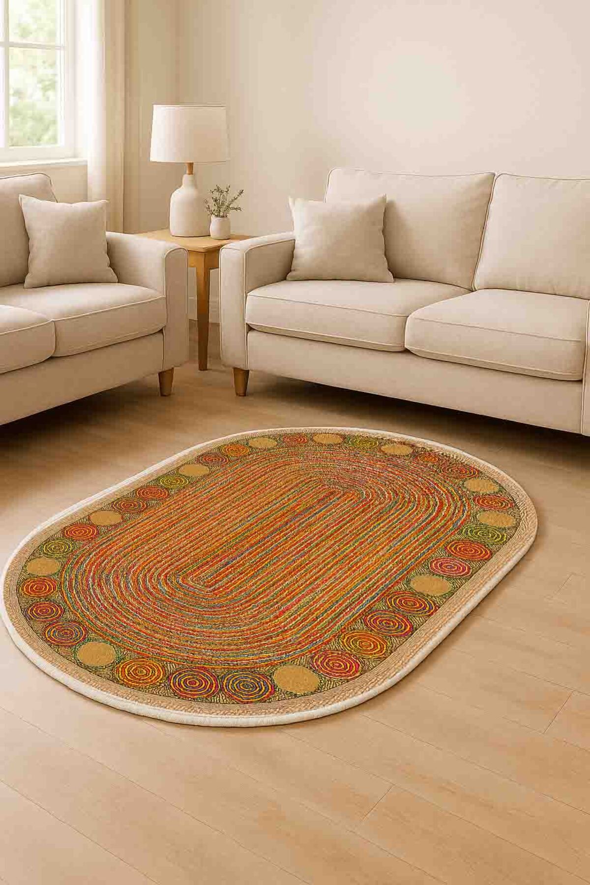 df home Salon Halısı Geometrik İskandinav Eskitmeli Dijital Baskı Yıkanabilir Kaymaz Taban 9113