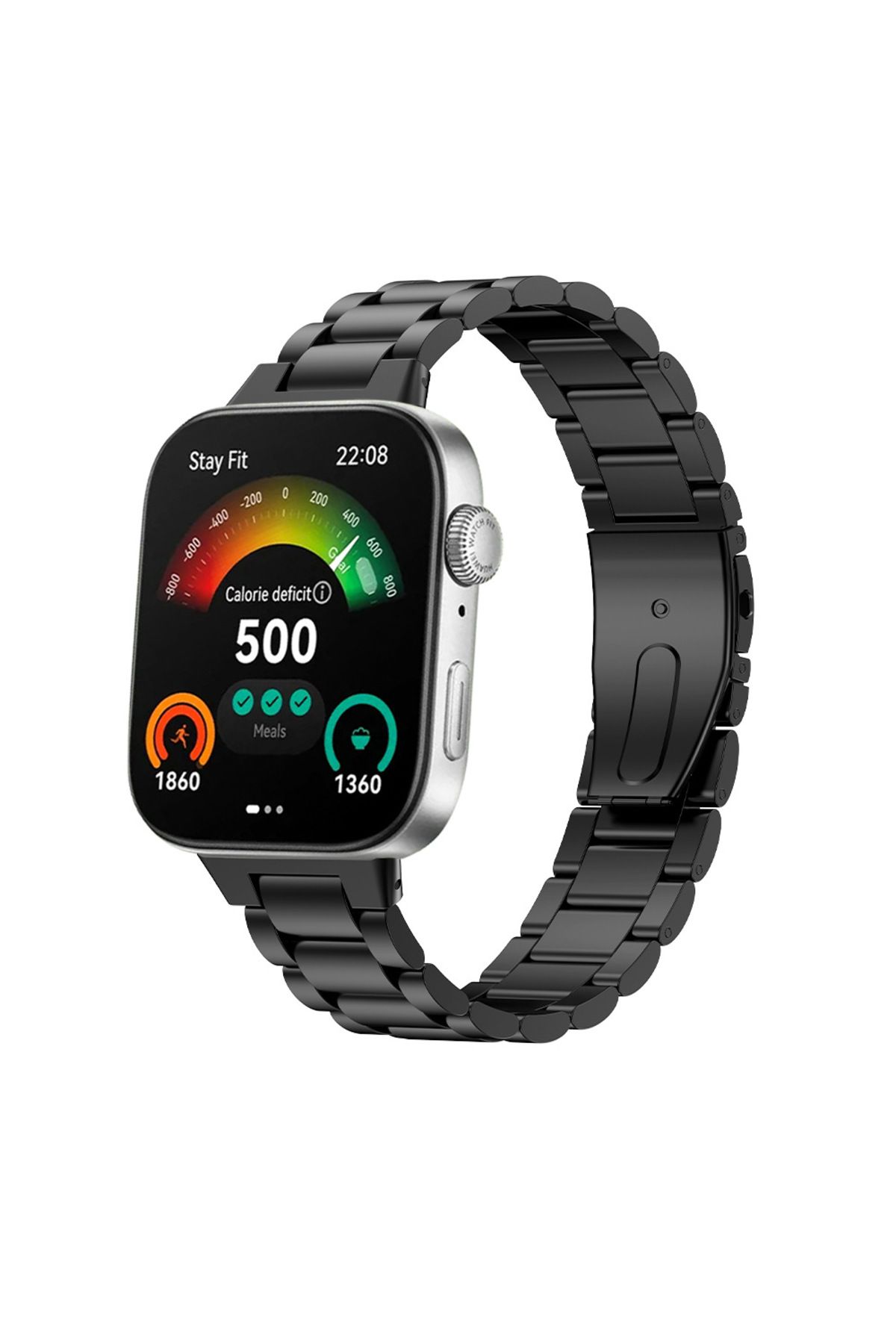 redmud teknoloji Huawei Watch Fit 3 İle Uyumlu Paslanmaz Çelik Kordon Ayarlanabilir Metal Kayış