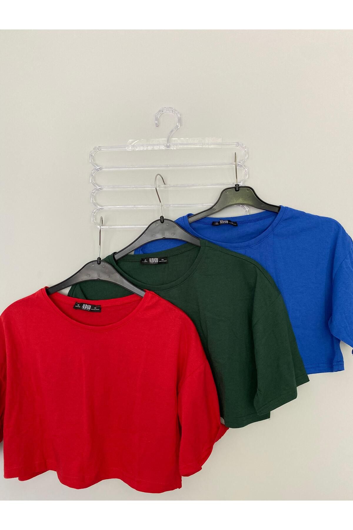 Bero Butik 3 Adet Likralı Oversize Crop