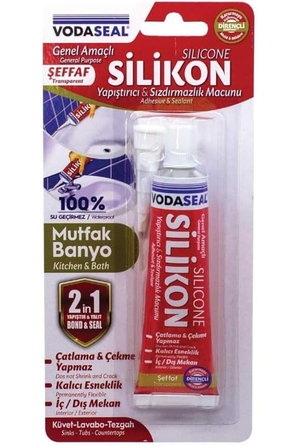 Mena Rise BlackShop 53.01.029 Tüp Silikon, 50g, Şeffaf 1064272