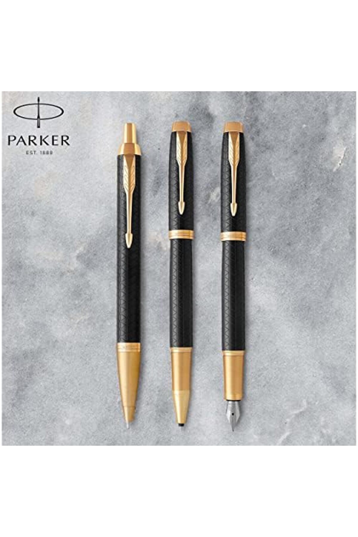 Mena Rise-Menashop Im Premium Black Gold Design Ballpoint Pen, Fine Tip, Black Ink (1931660) 3