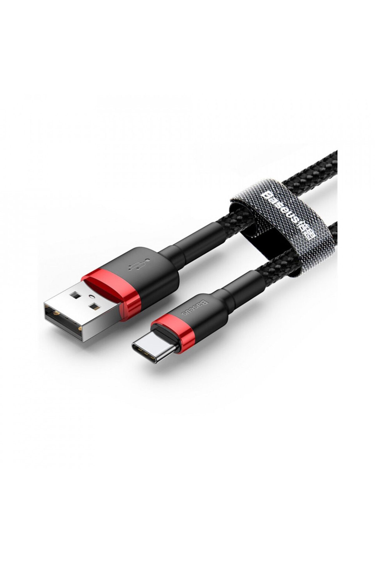 Baseus-Usb Type-c Data Cable, 2a, 3m - Cafule (CATKLF-U91) - Red Black 2