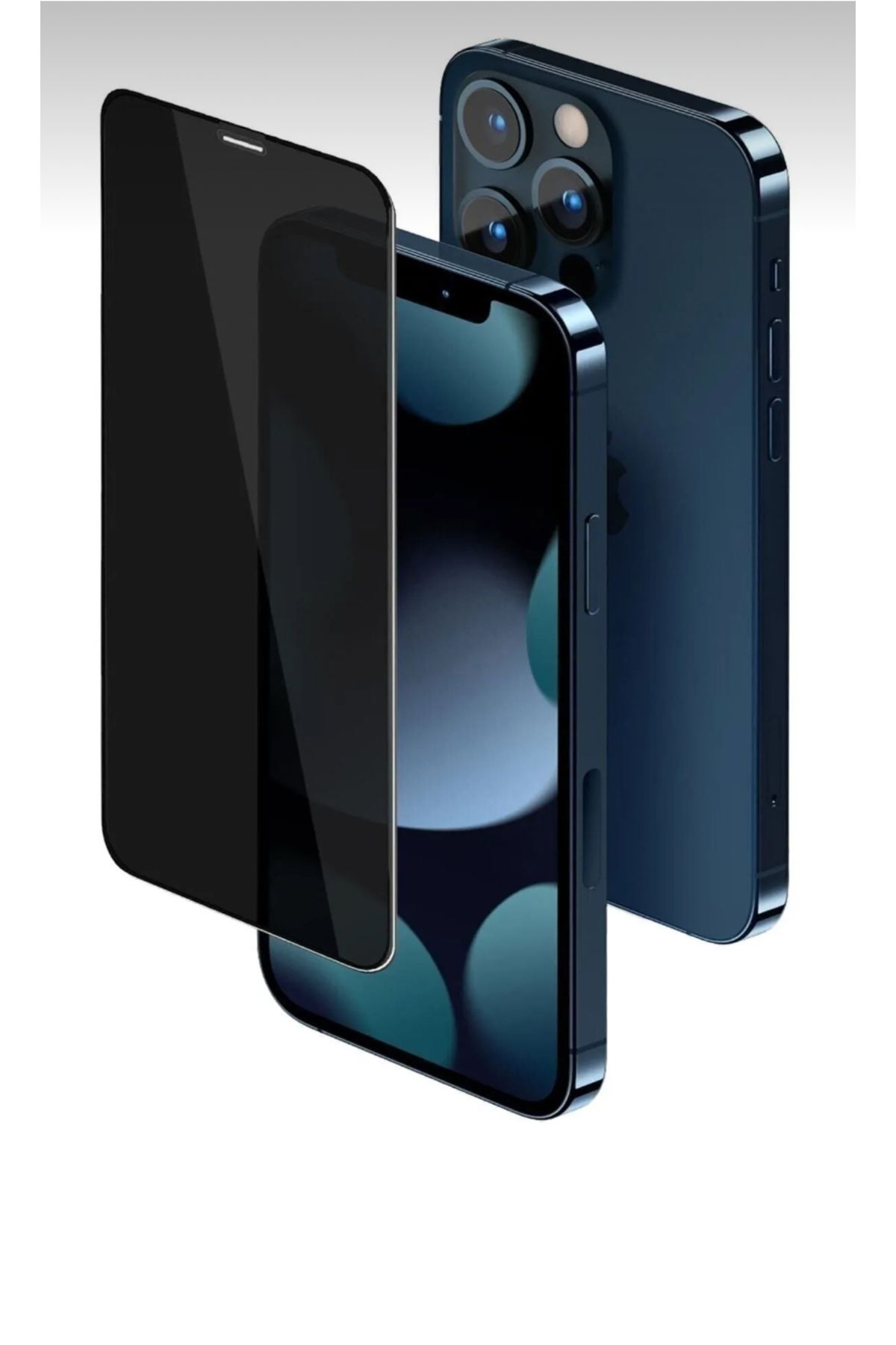 Store iPhone 13 Pro Max Kırılmaz Cam Full Kaplayan Privacy Hayalet Ekran Koruyucu