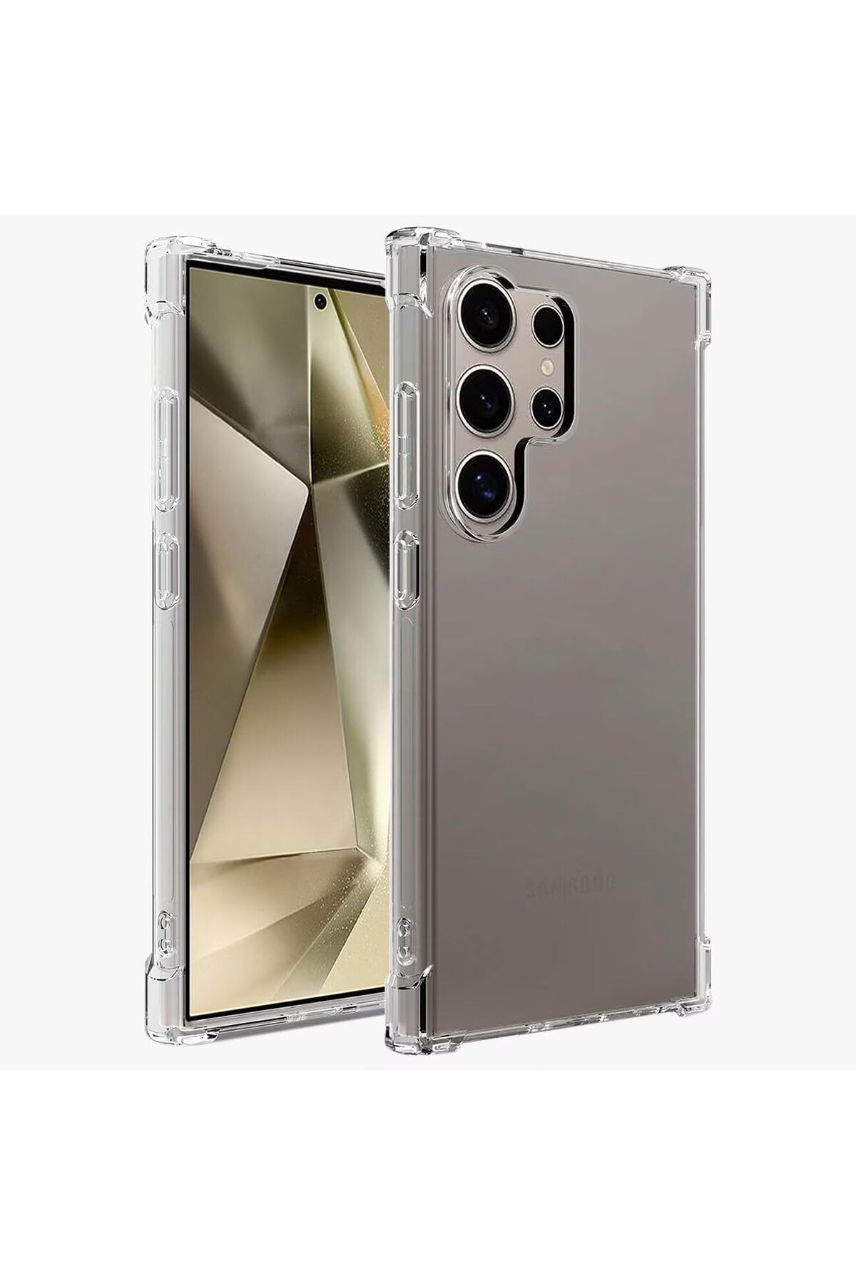 Ehr. Samsung Galaxy S24 Ultra Uyumlu Darbe Önleyici Sararmaya Dayanıklı Airbag Korumalı Ultra Slim TPU Şe
