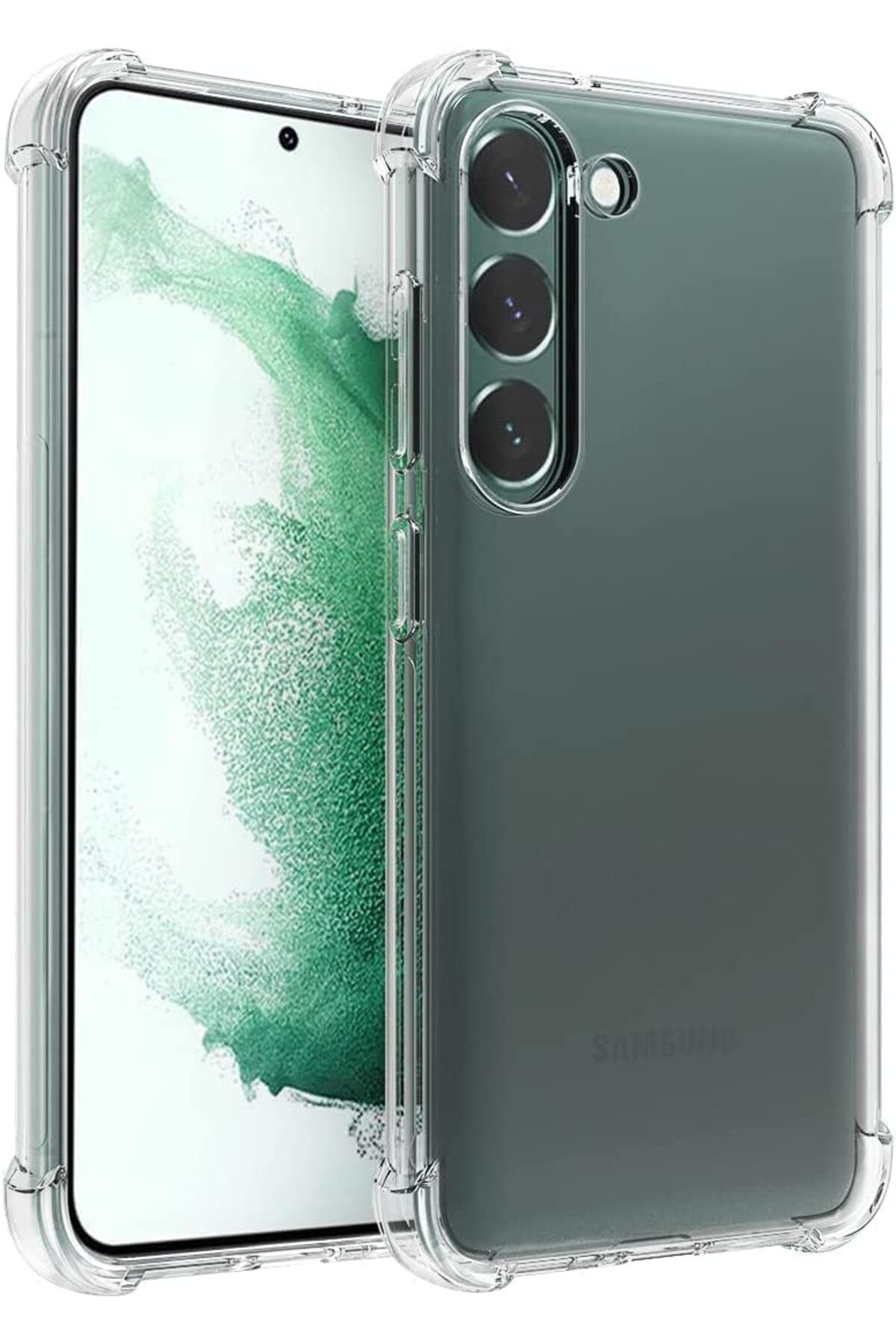 Ehr. Samsung Galaxy S23 Plus Uyumlu Darbe Önleyici Sararmaya Dayanıklı Airbag Korumalı Ultra Slim TPU Şef