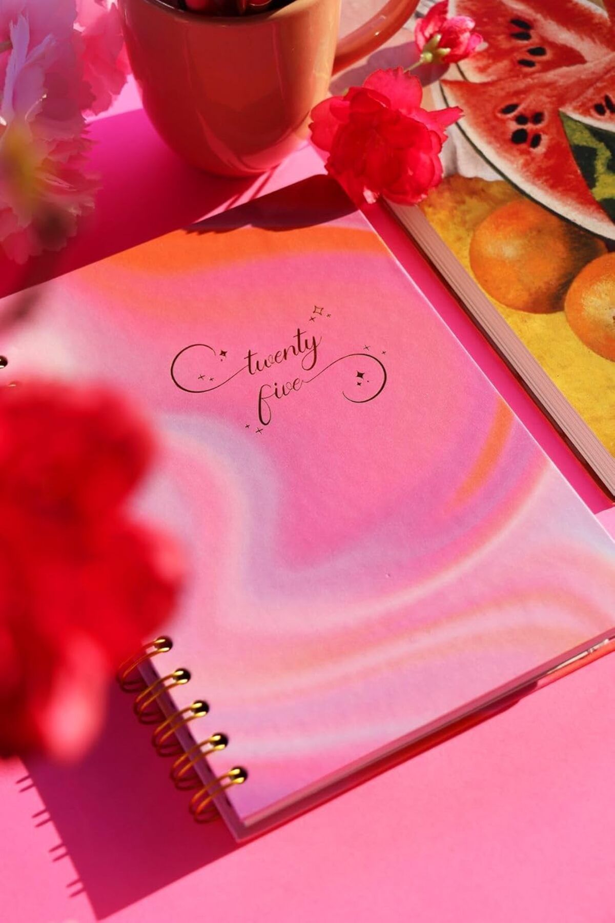 Mena Rise BlackShop Journals Spiralli Sert Kapak 2025 Haftalık Motivasyon Ajandası A5 1064272