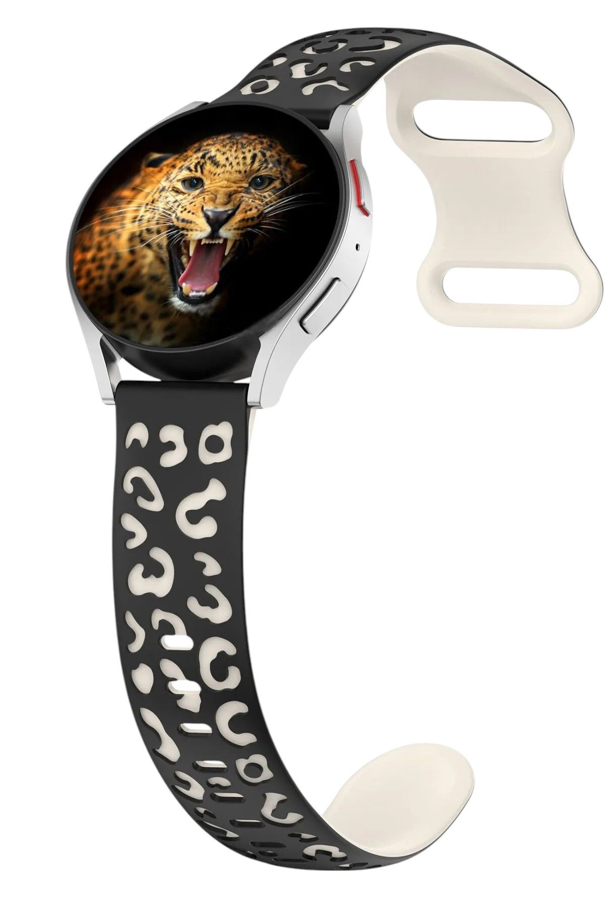 Asavia Huawei Watch 3 Gt Gt2 Gt2e Gt3 Gt4 Gt 5 Pro Se Elite 46mm Uyumlu 22mm Leopar Desenli Silikon Kordon
