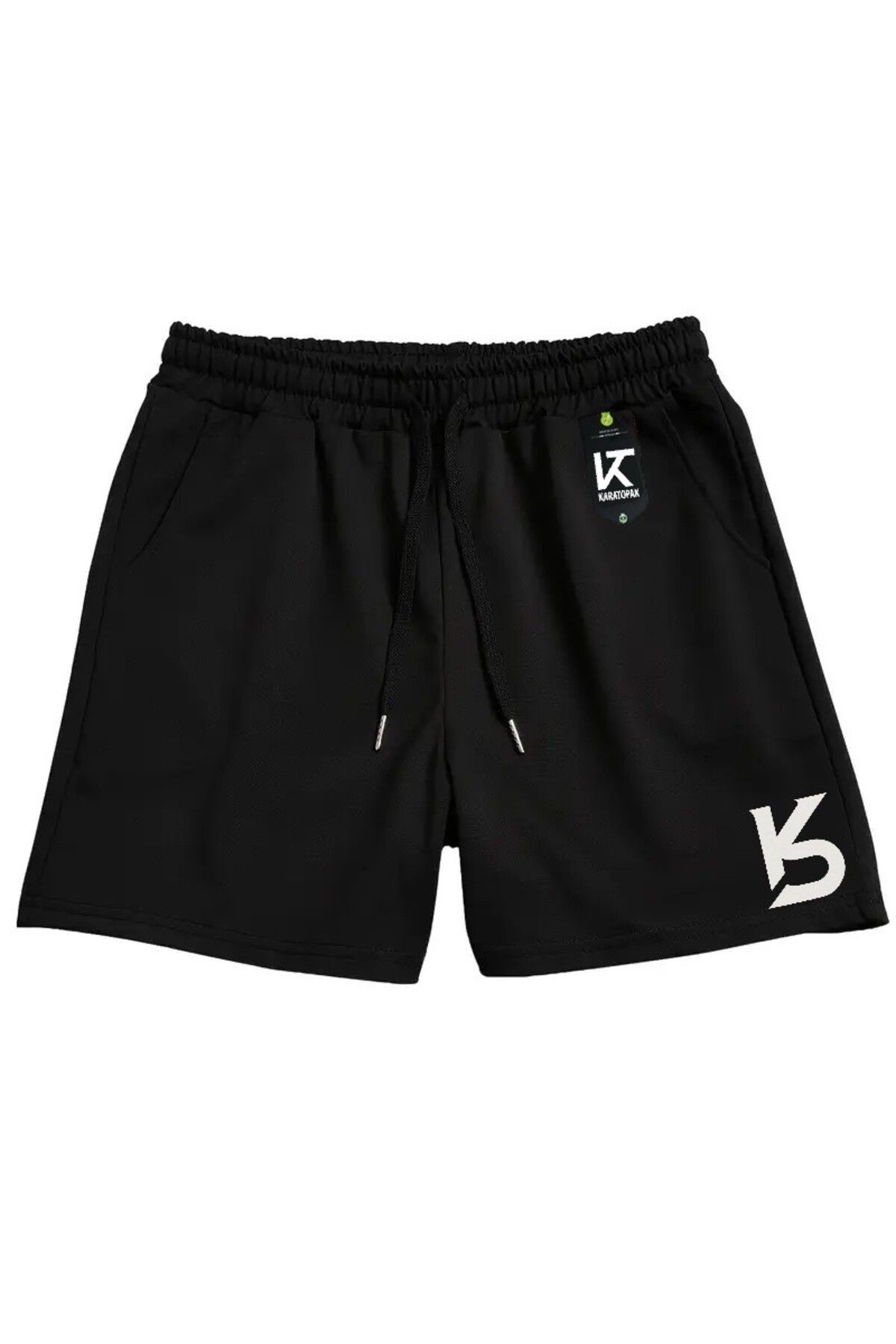 Karatopak Logo Baskılı Unisex Yazlık Rahat Basic Şort