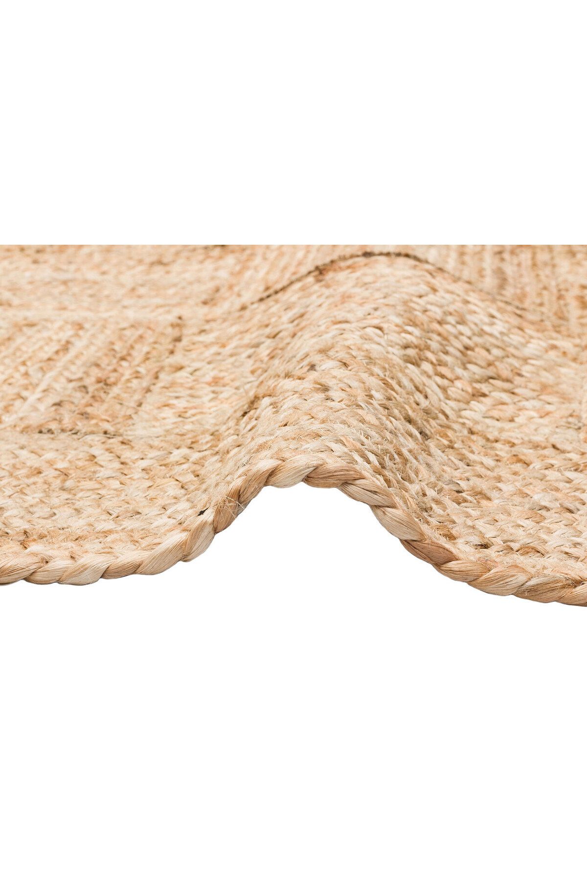 akbel halı & yatak exclusive home design Echo ECH 06 NATURAL XW - Çift Taraflı Doğal El Dokuma Jüt Halı