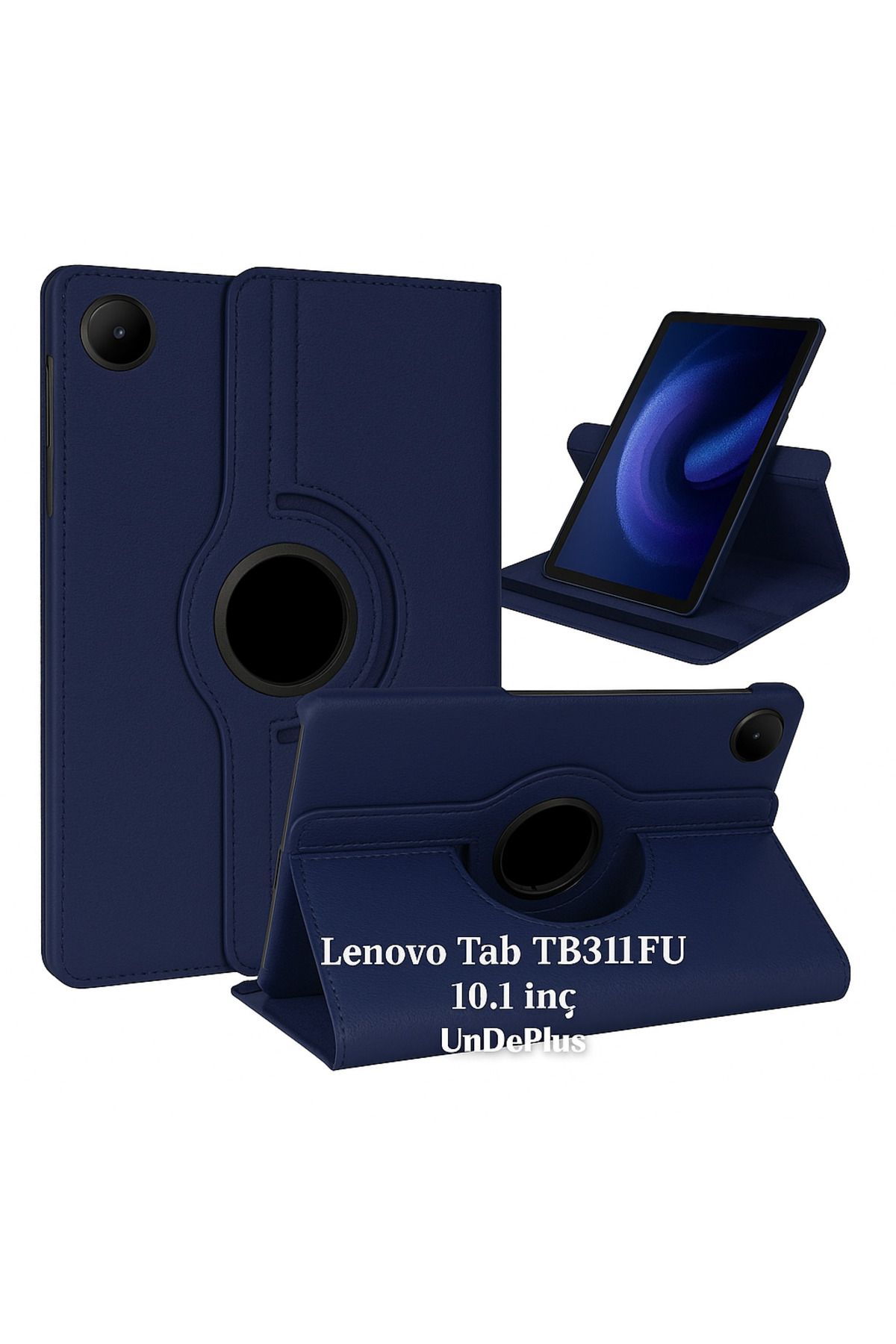 UnDePlus Lenovo Tab TB311FU 10.1inç Kılıf 360 Dönebilen Standlı Case