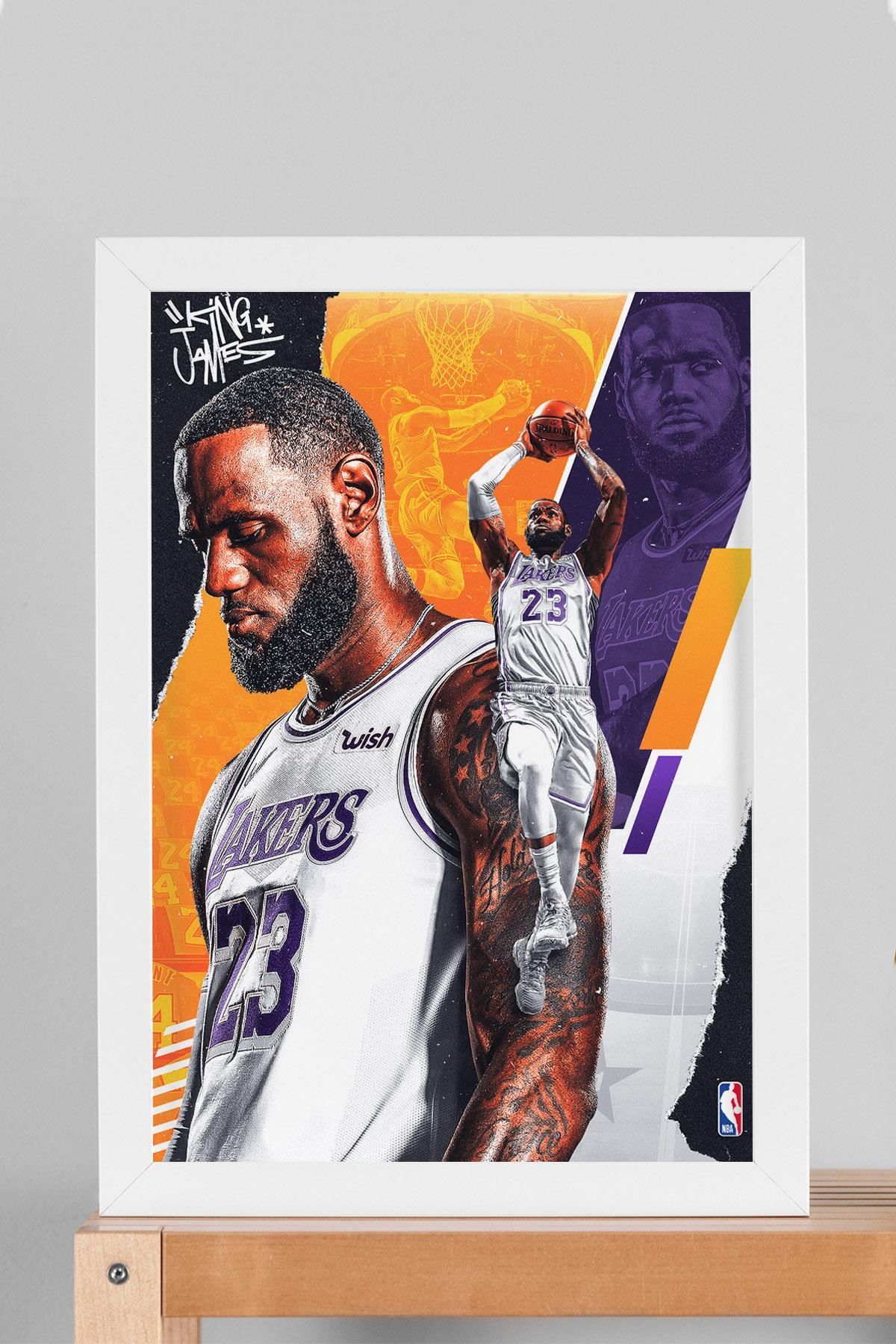 Saturn LeBron James Çerçeveli Tablo - Basketbol NBA Posteri Tablo