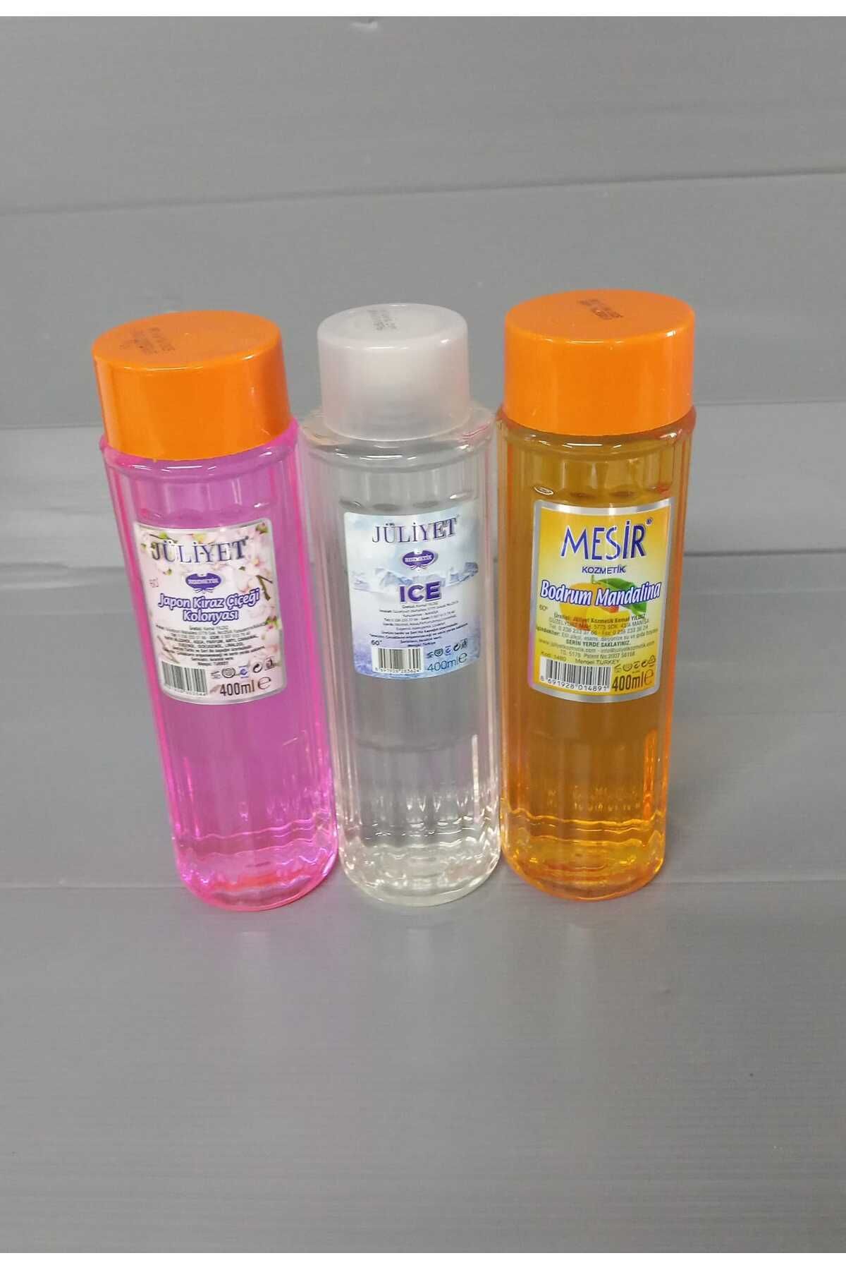JÜLİYET KOZMETİK 400 mle JAPON KİRAZ+ICE+BODRUM MANDALİNİ KOLONYASI