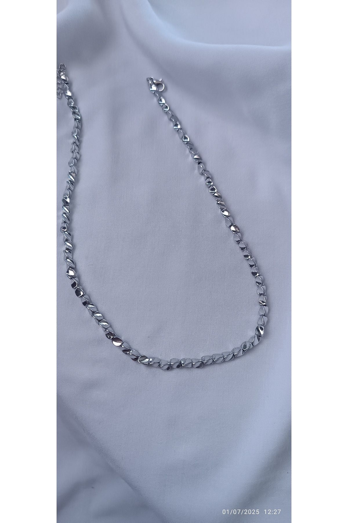 ARİ TAKI Kesme boncuk silver