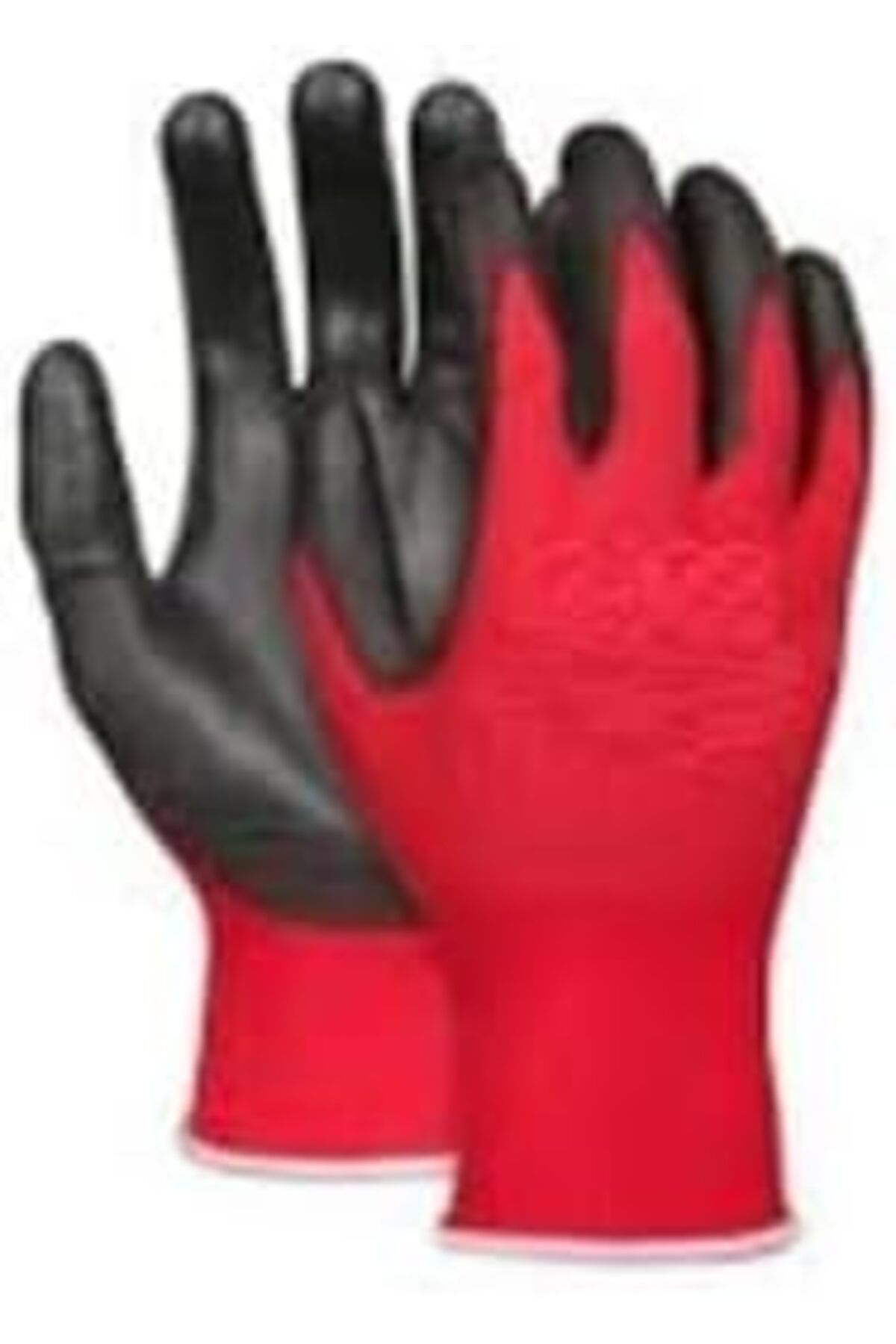 Mena Rise BlackShop Örme Nitril Eldiven Çift, No 10, Kırmızı Siyah 6 ÇİFT 1064272