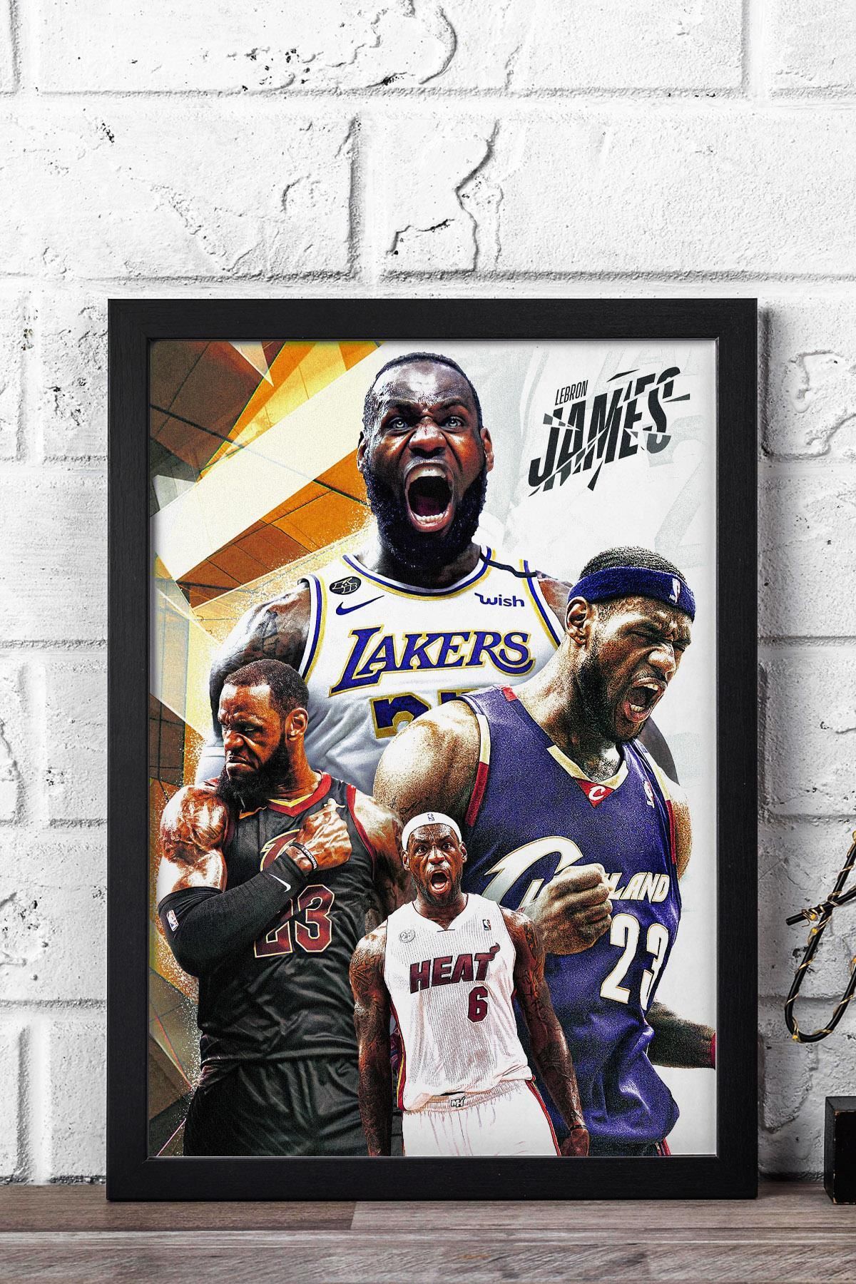 Saturn LeBron James Çerçeveli Tablo - Basketbol NBA Posteri Tablo
