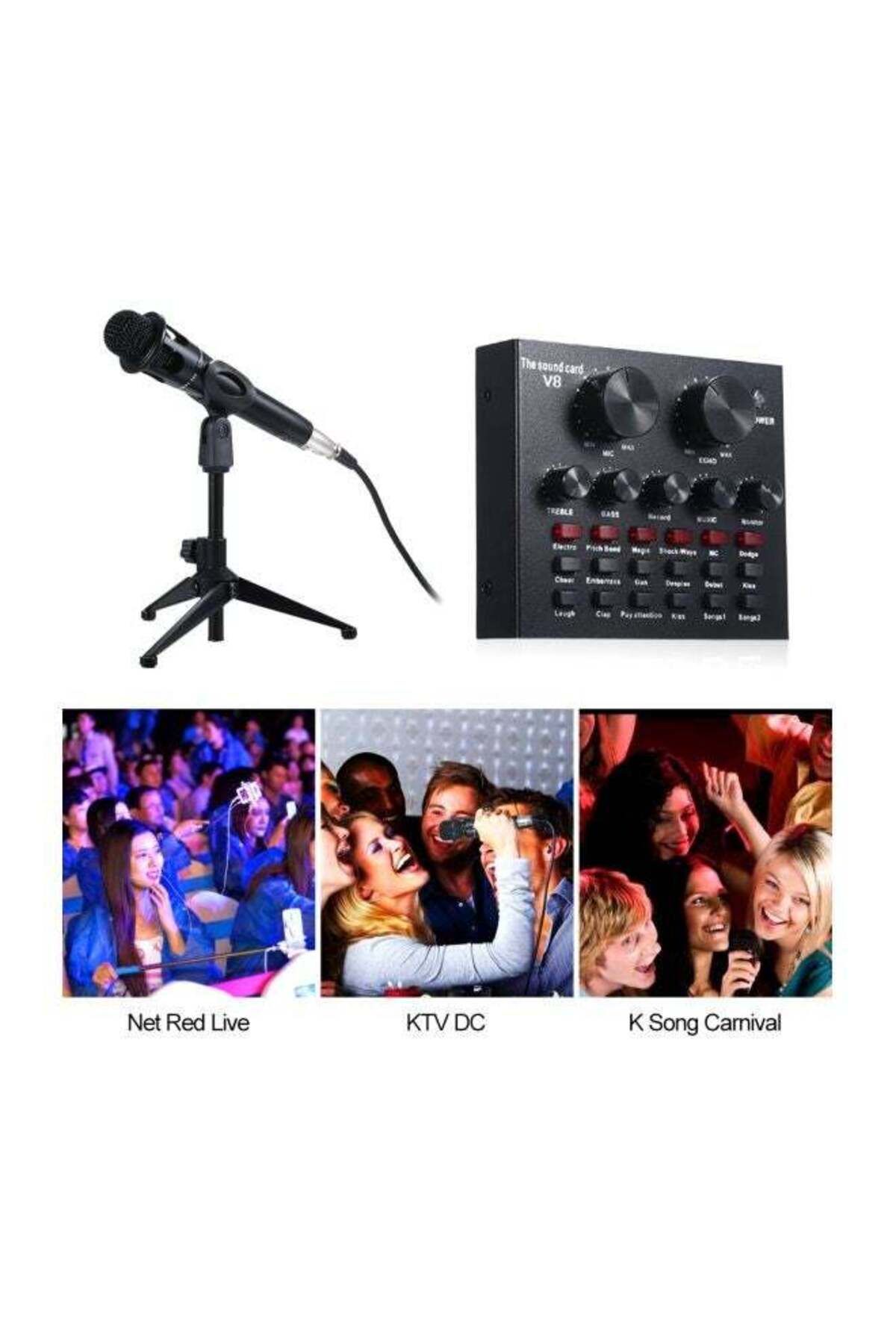 COOYA-V8 Multifunctional Live Sound Card: Bluetooth & Multi-Device Compatibility 3