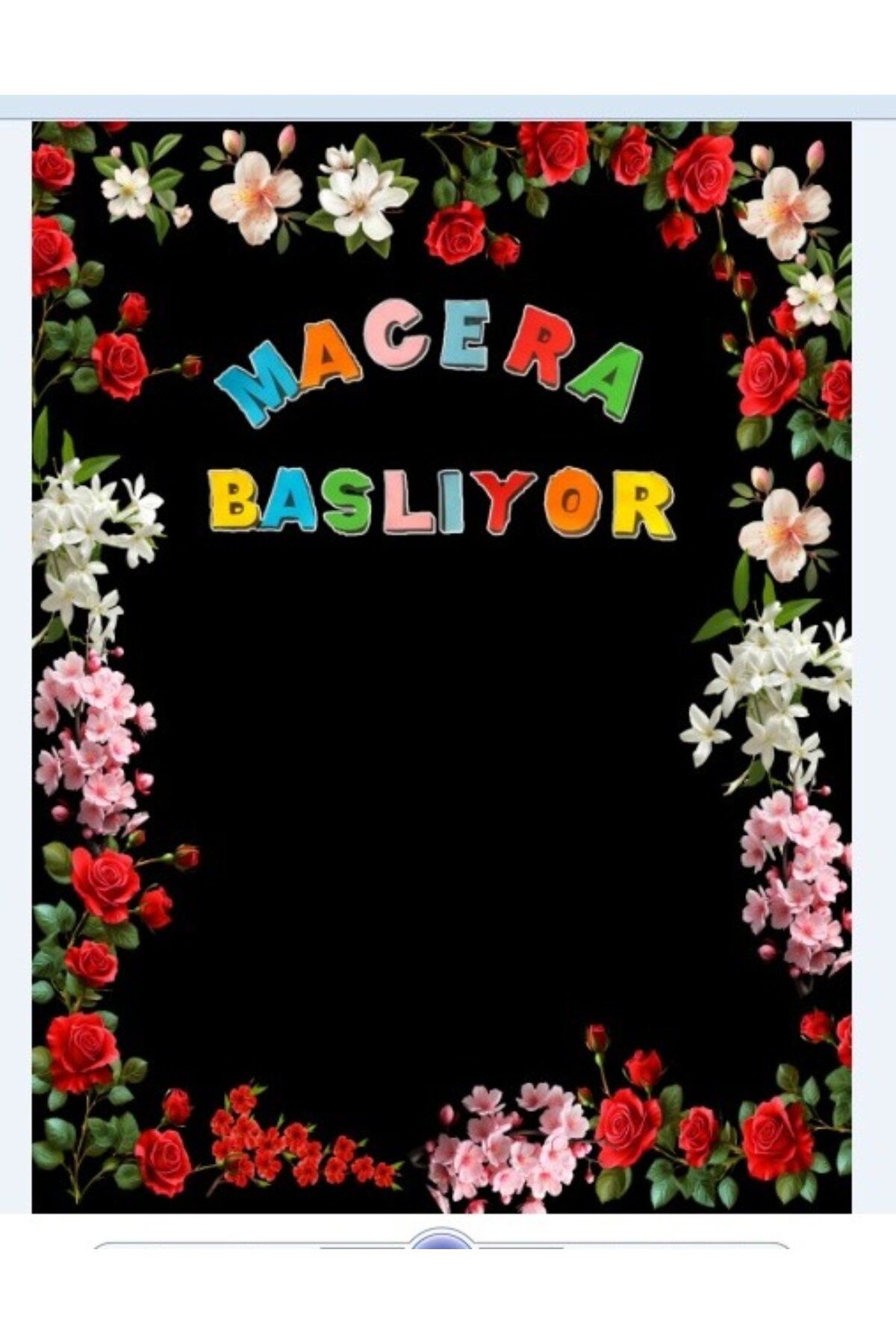 PROMISEBACKDROP2 MACERA BAŞLIYOR 150x200 KUMAŞ PANO OKUL ETKİNLİK
