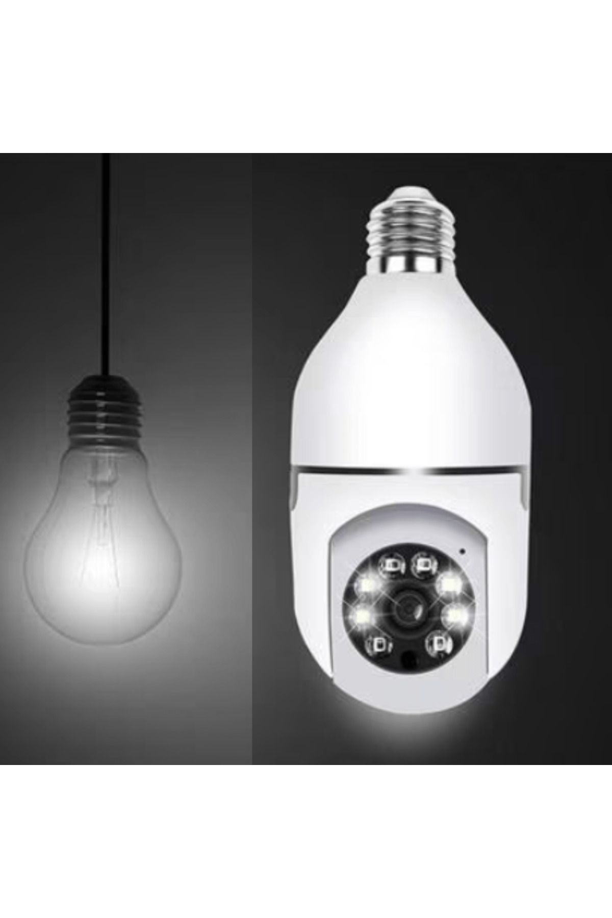 COBI SMART®-Camera de supraveghere IP Jortan, Wi-Fi, HD, Smart-Bulb, tip bec, Senzor de Miscare, 4