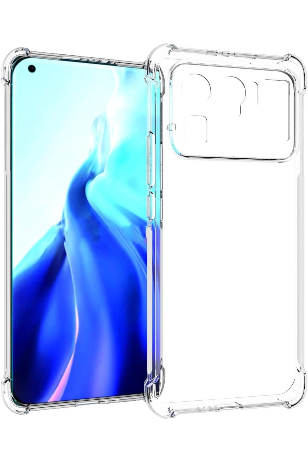 Ehr. Xiaomi Mi 11 Ultra Uyumlu Darbe Önleyici Sararmaya Dayanıklı Airbag Korumalı Ultra Slim TPU Şeffaf S