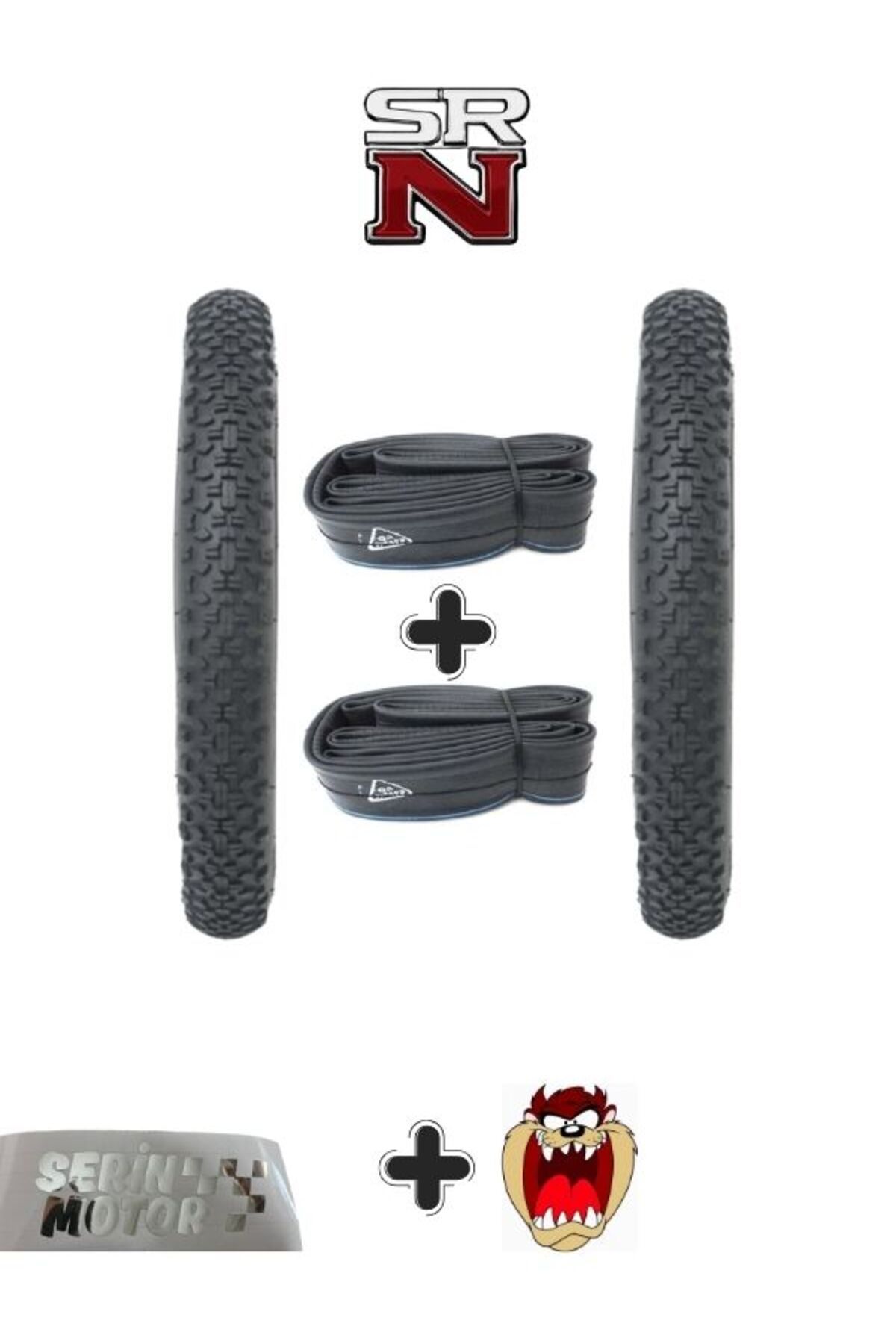 Servis Bisiklet 16 İç Dış Lastik Seti Ön Arka Takım- (Dış 16x1,95 - İç 16x1.75-2.125) Hedye Tzmanya sticker