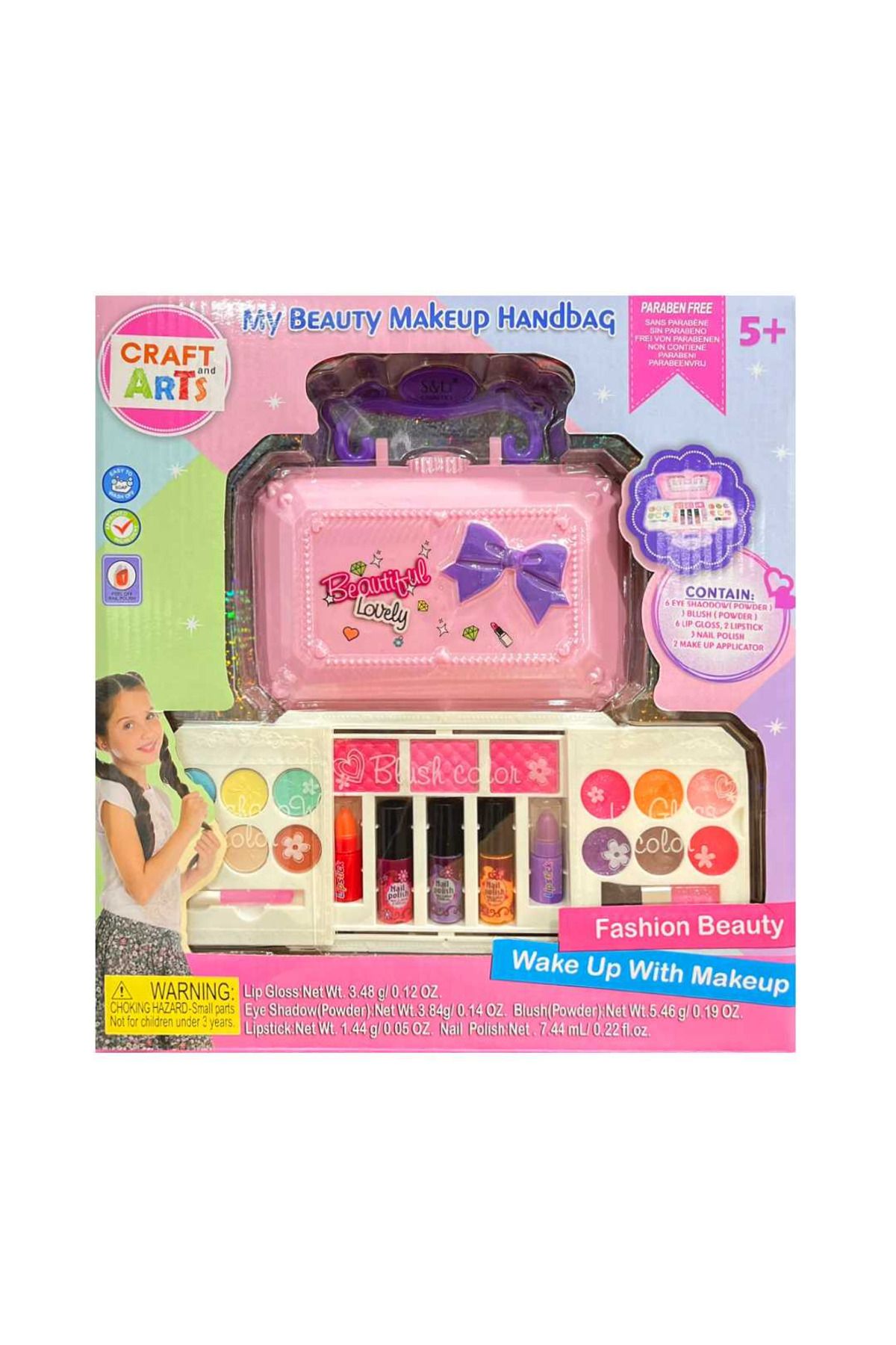 Art Tone CRAFT AND ARTS MY BEAUTY MAKEUP HANDBAG LOVELY EL ÇANTASI MAKYAJ SETİ 5+