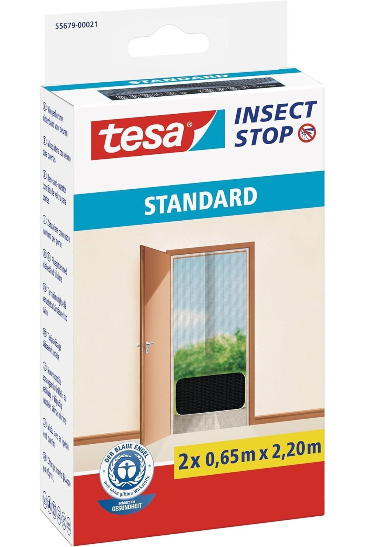 teknotrust Mx Sineklik Standart Cırt Bantlı Kapı İçin Kesilerek Ayarlanabilir, Siyah, 2 Adet 0.65m X 2.20m