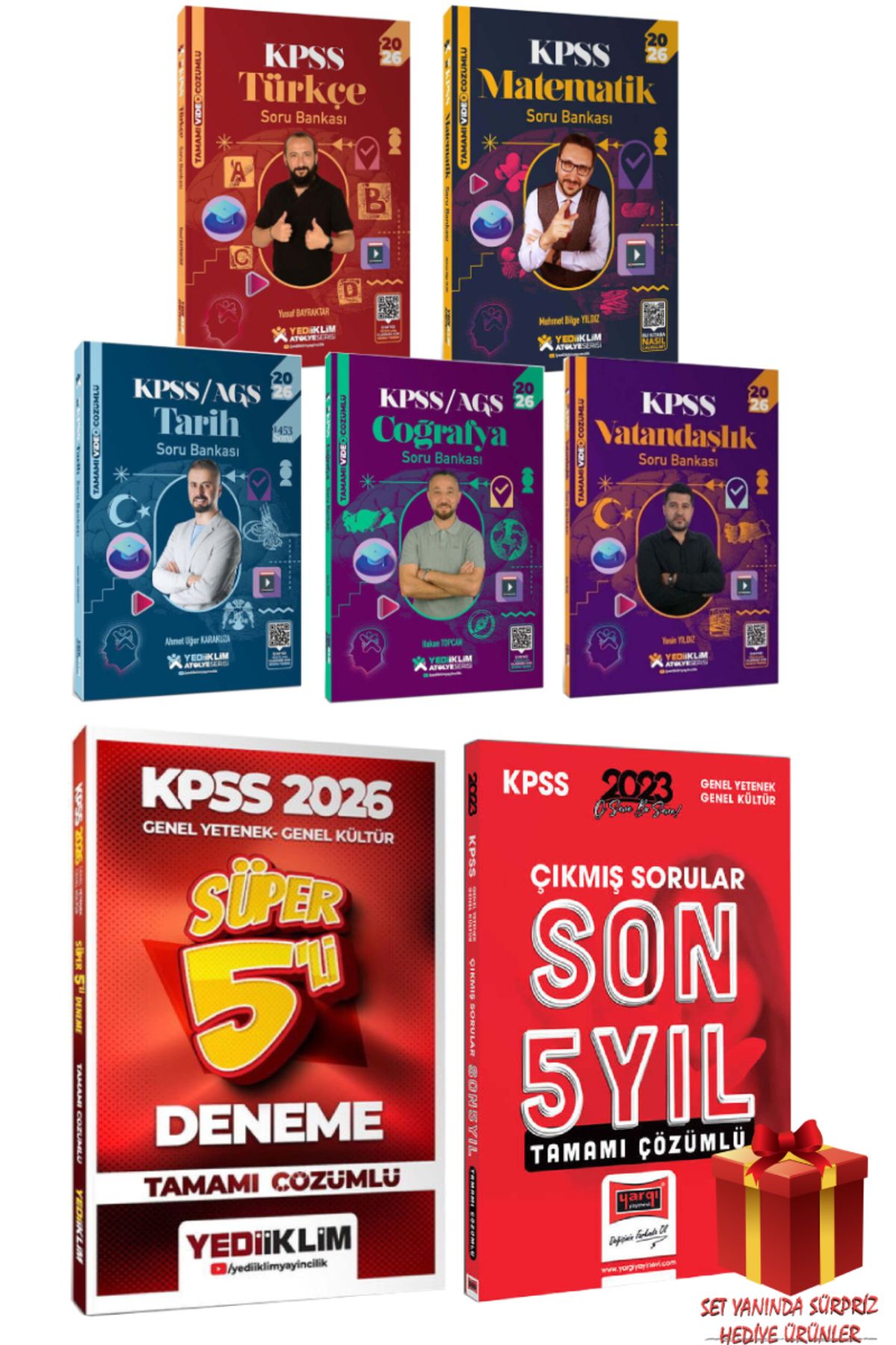 Yediiklim Yayınları 2026 Yediiklim KPSS Deneme+GYGK Soru Bankası Seti+Yargı KPSS Çıkmış Sorular